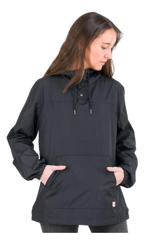 Chaqueta Kivül Mujer Cortaviento Mila Reciclada Negro-0