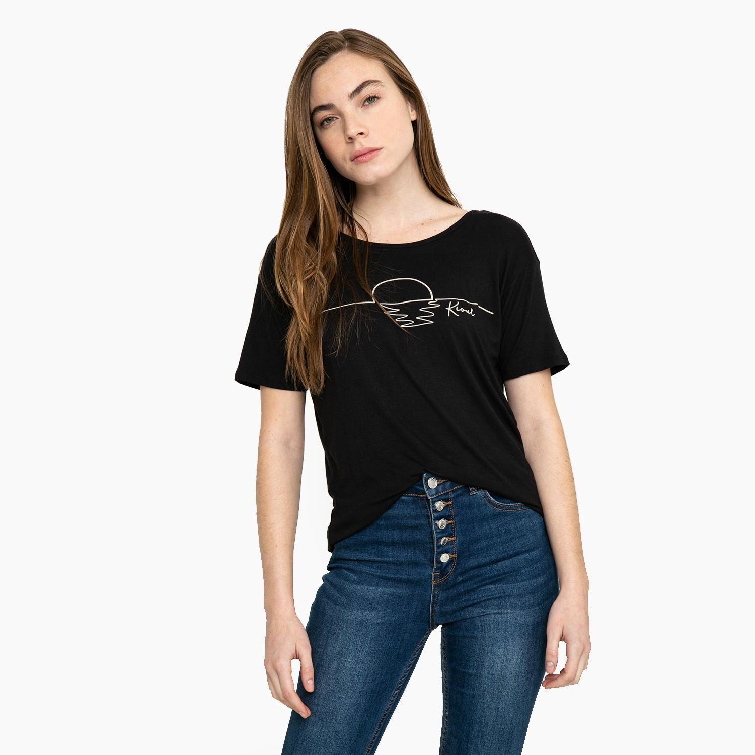 Polera Kivül Mujer Bartal Washed Negro-0