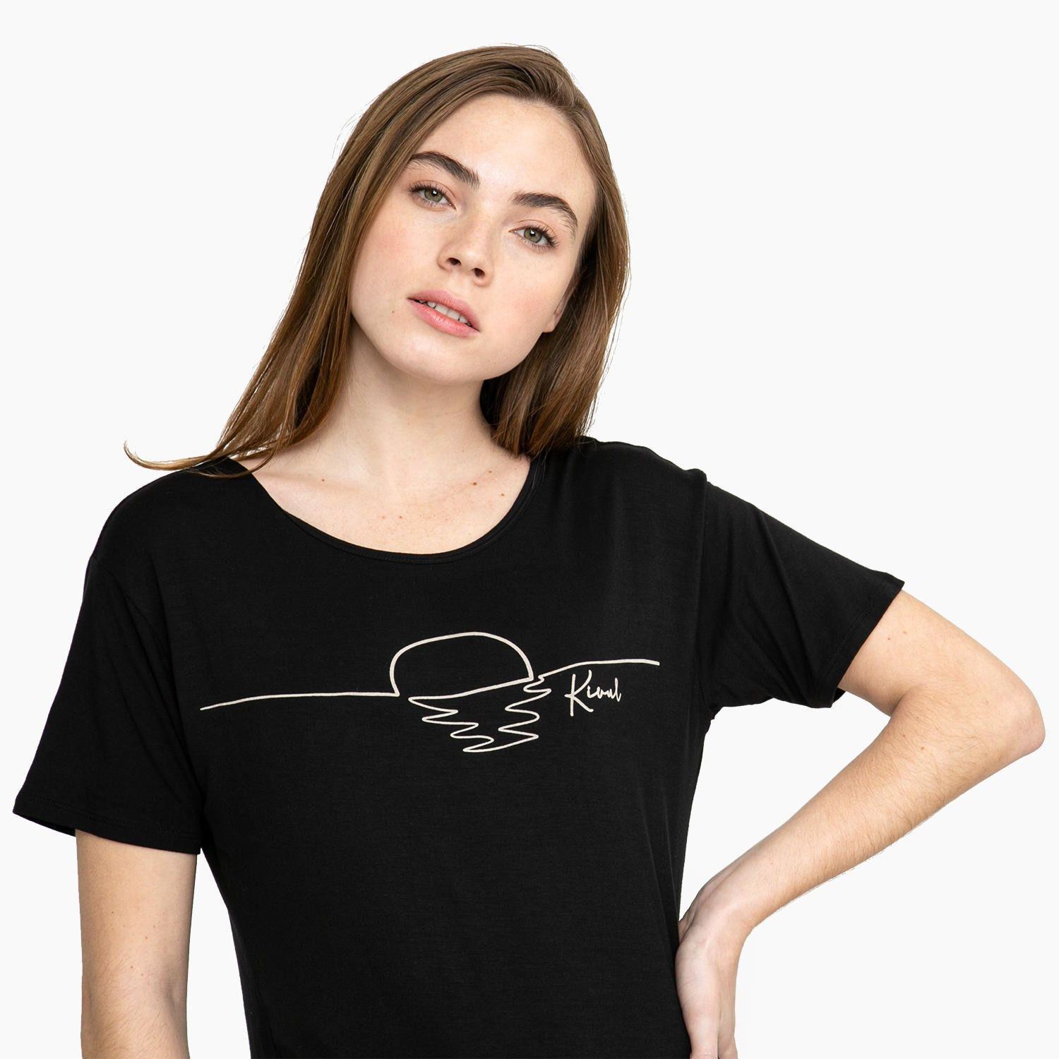 Polera Kivül Mujer Bartal Washed Negro-2