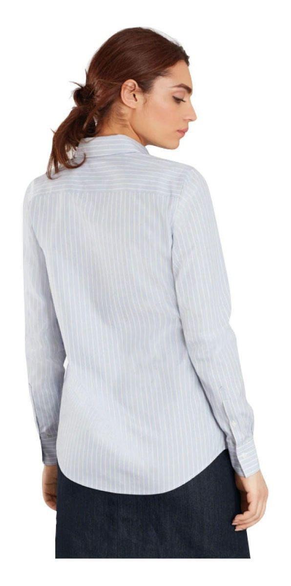 Blusa Brooks Brothers Mujer Classic-fit Supima® Cotton Azul Azul-3