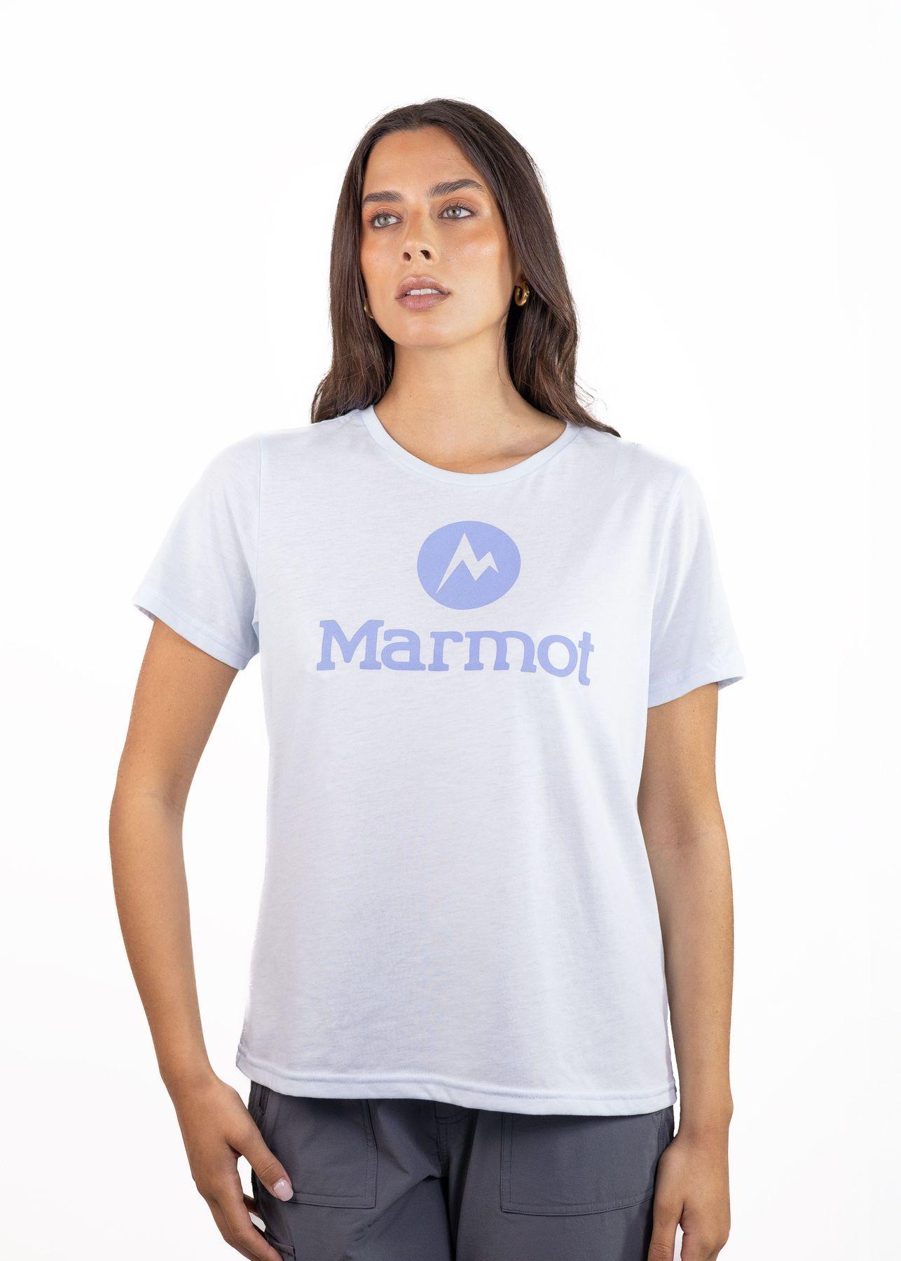 Polera Marmot Mujer Circle Logo Tee Blanco-0