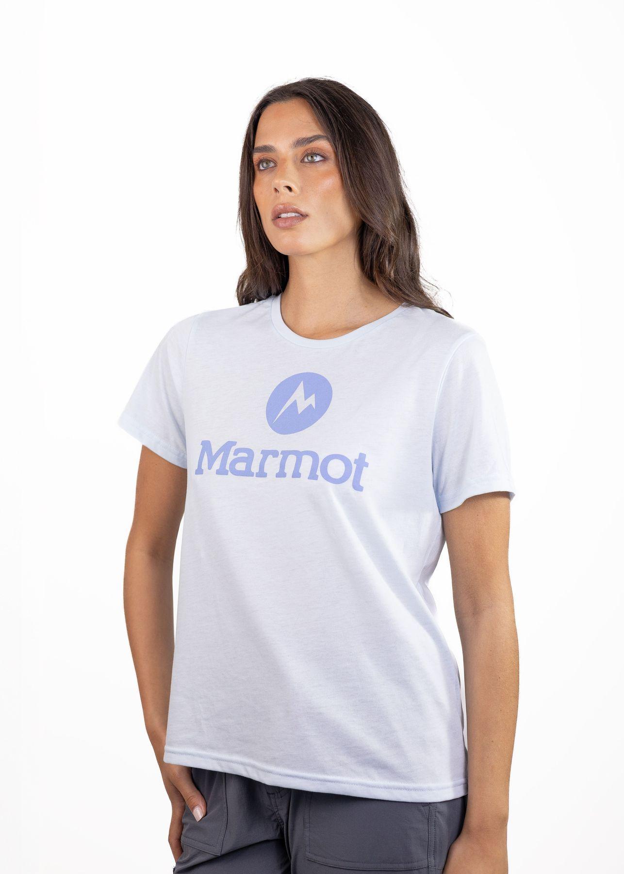 Polera Marmot Mujer Circle Logo Tee Blanco-1