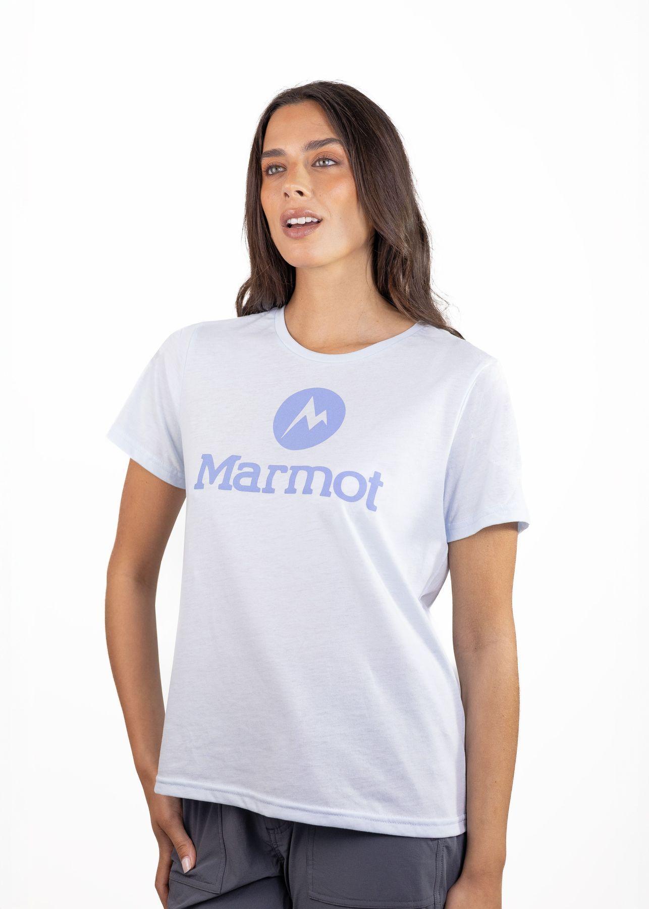 Polera Marmot Mujer Circle Logo Tee Blanco-3