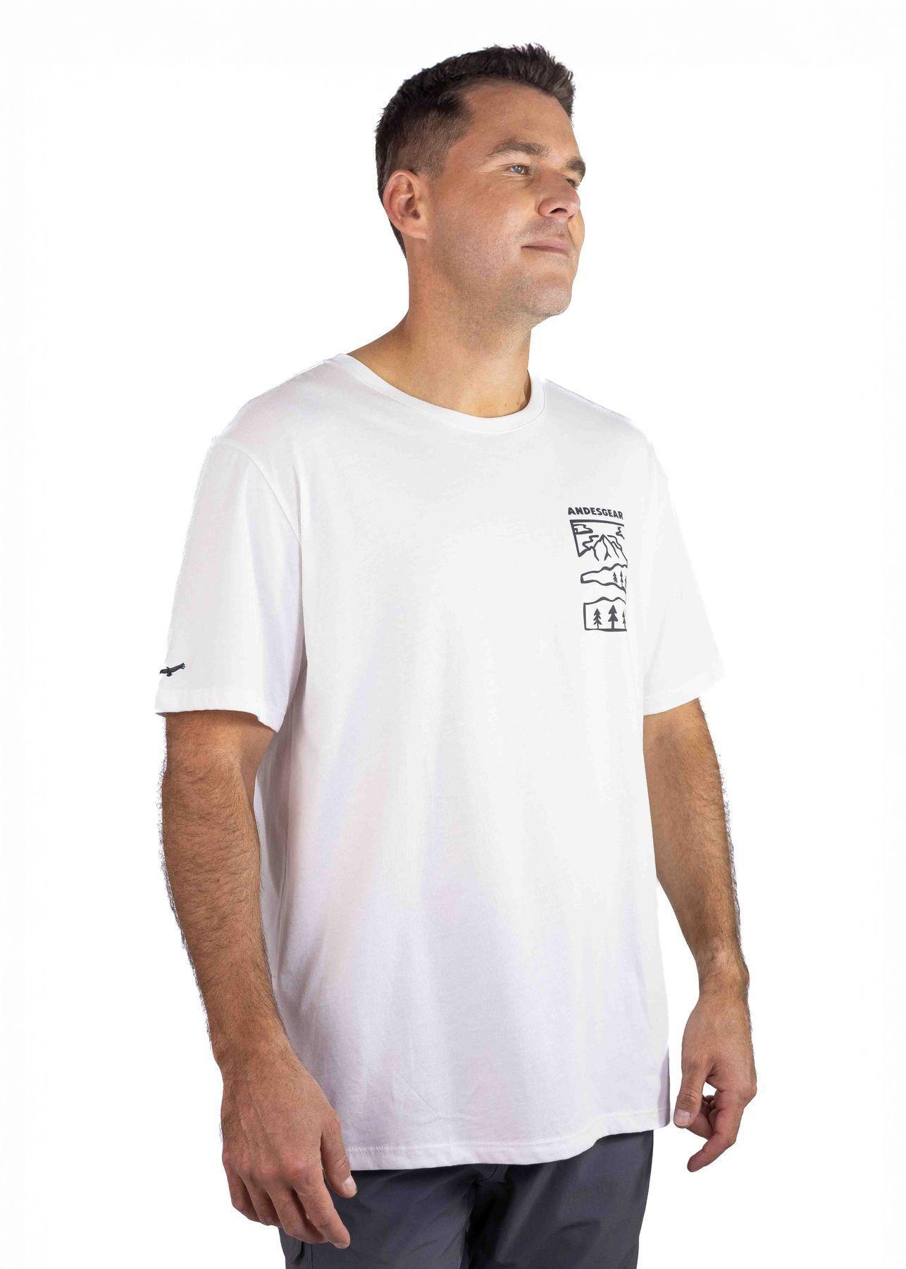 Polera Andesgear Hombre Paisaje Blanco-3