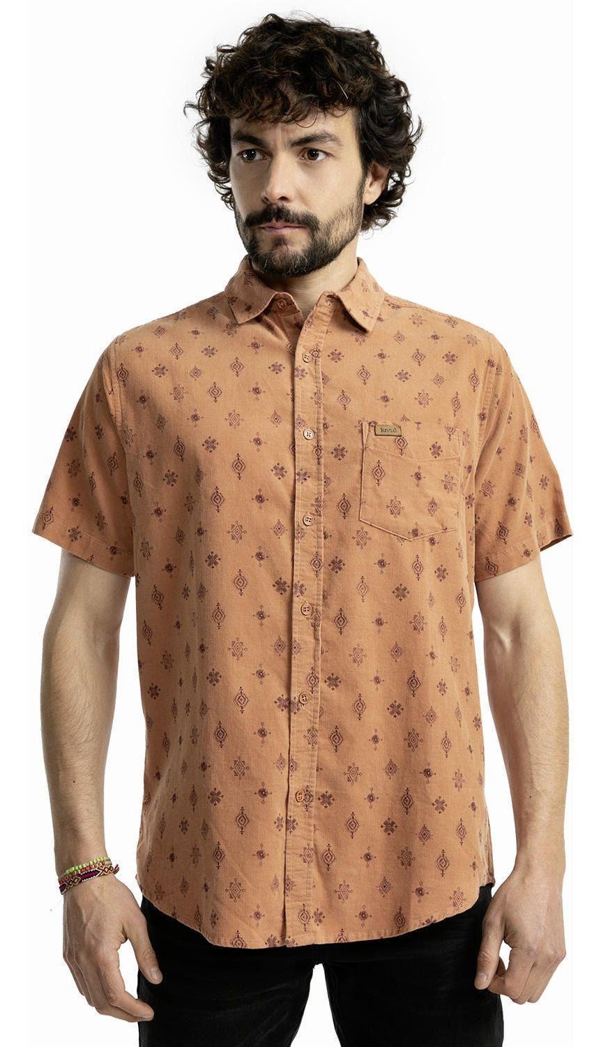 Camisa Kivül Hombre Lanka Cotelé Naranjo-0