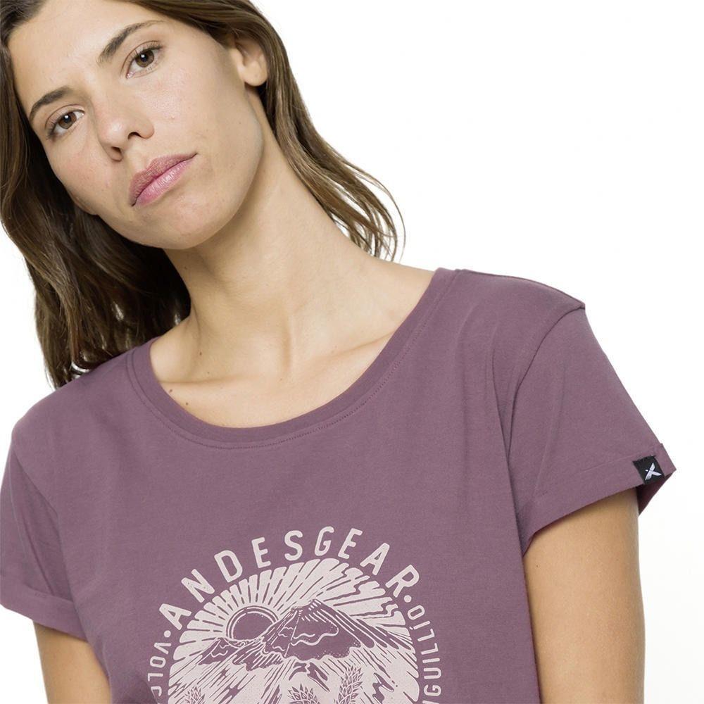 Polera Andesgear Mujer Volcan Llaima Lila-2