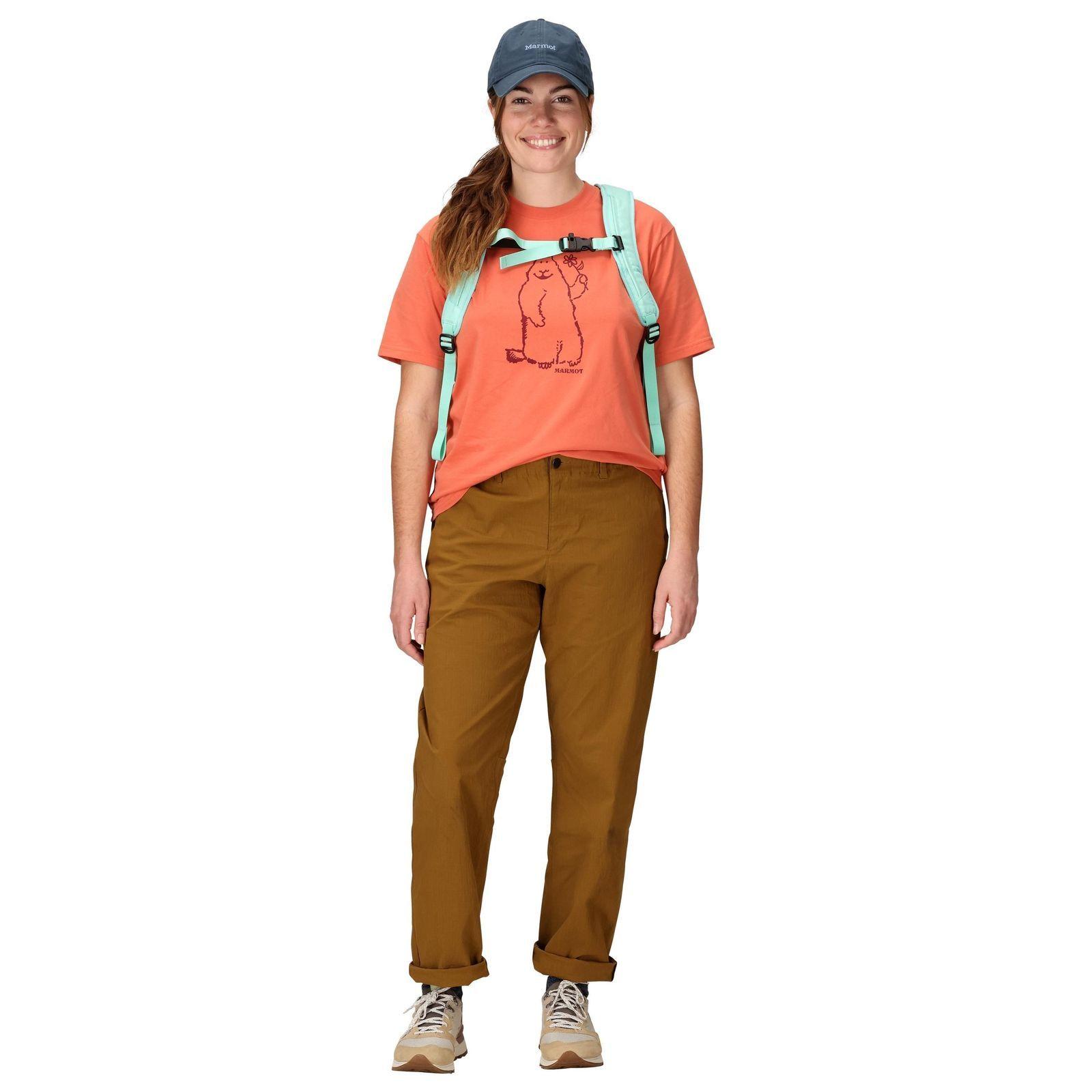 Polera Marmot Mujer Flower Marty Tee Ss Naranjo-2