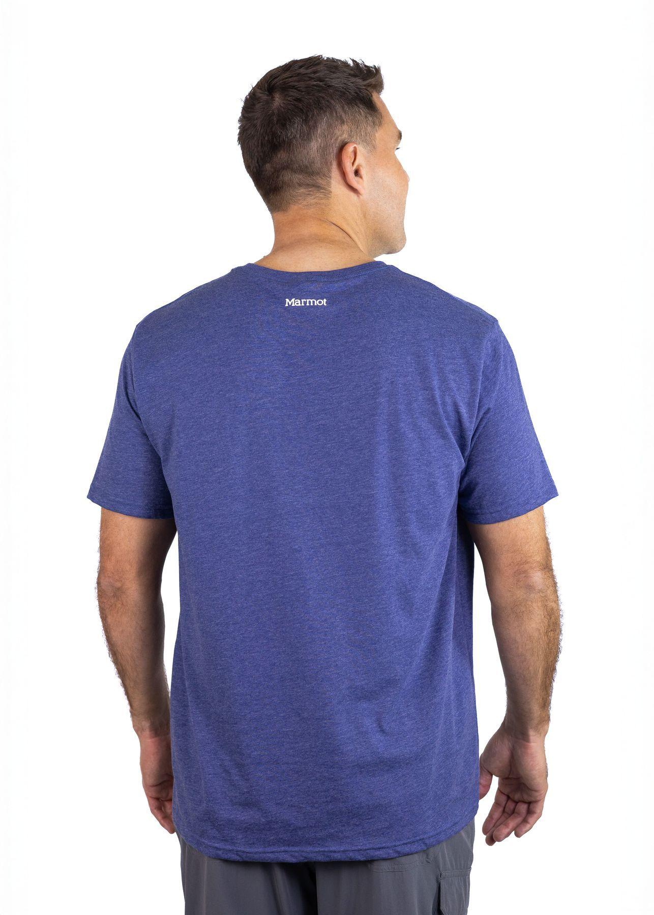 Polera Marmot Hombre Chest Vintage Label Tee Azul-2