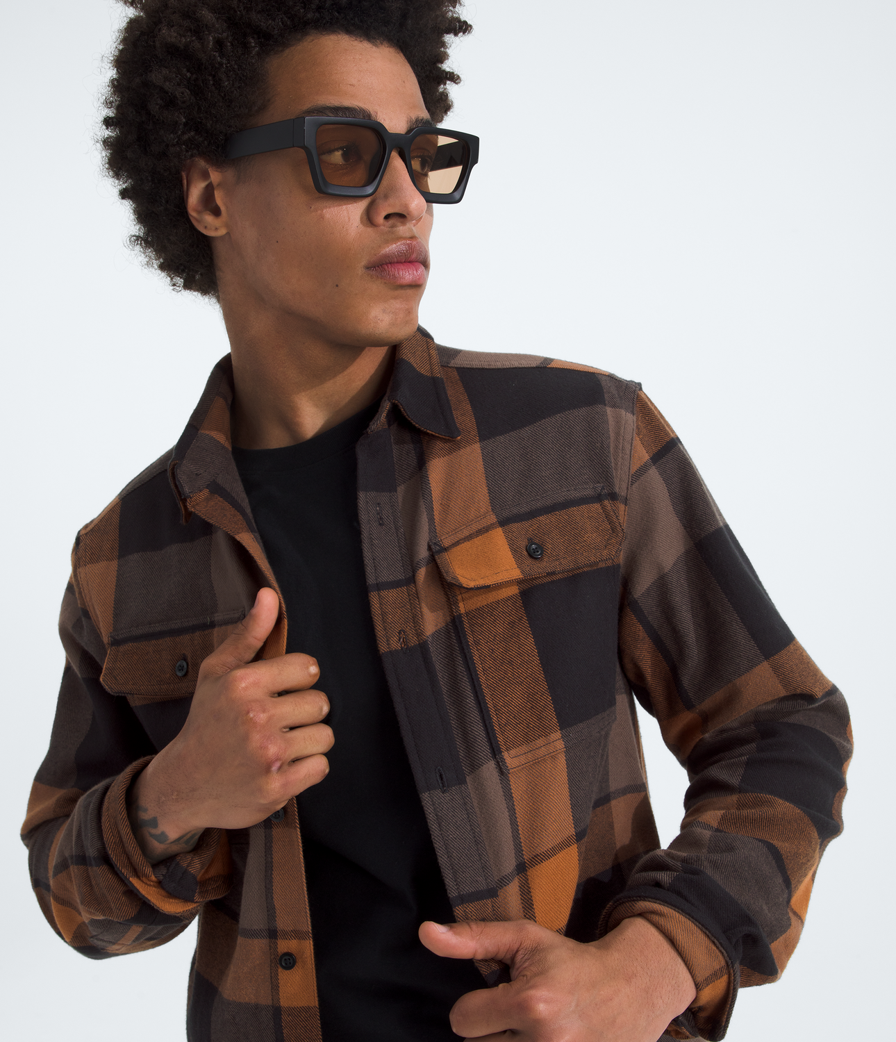 Camisa Arroyo Flannel Shirt -Plaid Hombre Café-3