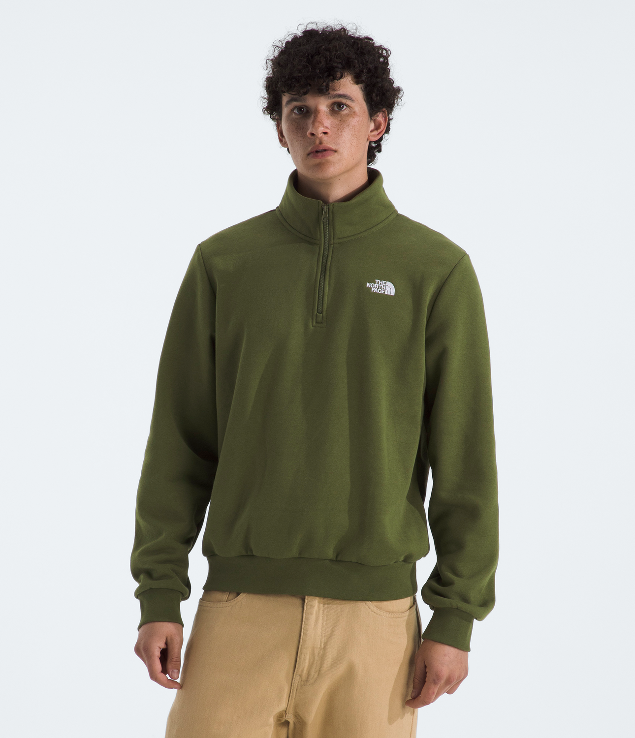 Poleron Evo Simple Dome 1/4 Zip Hombre Verde-0