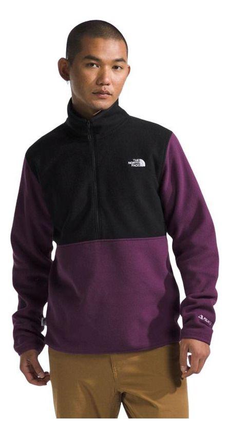 Polar The North Face Hombre Alpine Polartec 1/4 Zip Morado-0