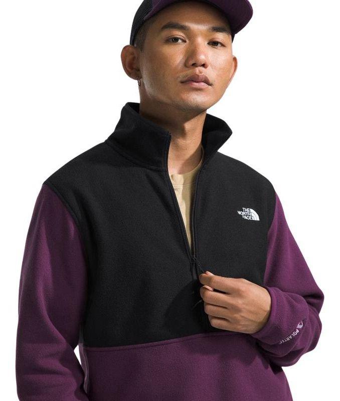 Polar The North Face Hombre Alpine Polartec 1/4 Zip Morado-2