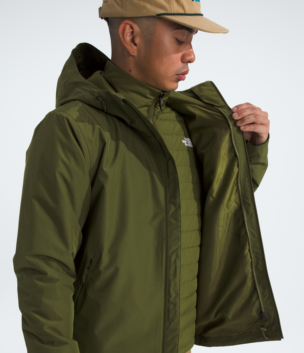 Chaqueta Carto Mono Triclimate Hooded Jacket Hombre Verde-5