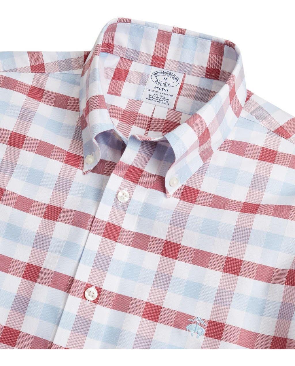 Camisa Brooks Brothers Hombre Non-iron Regent Fit- BB47 Rojo-1