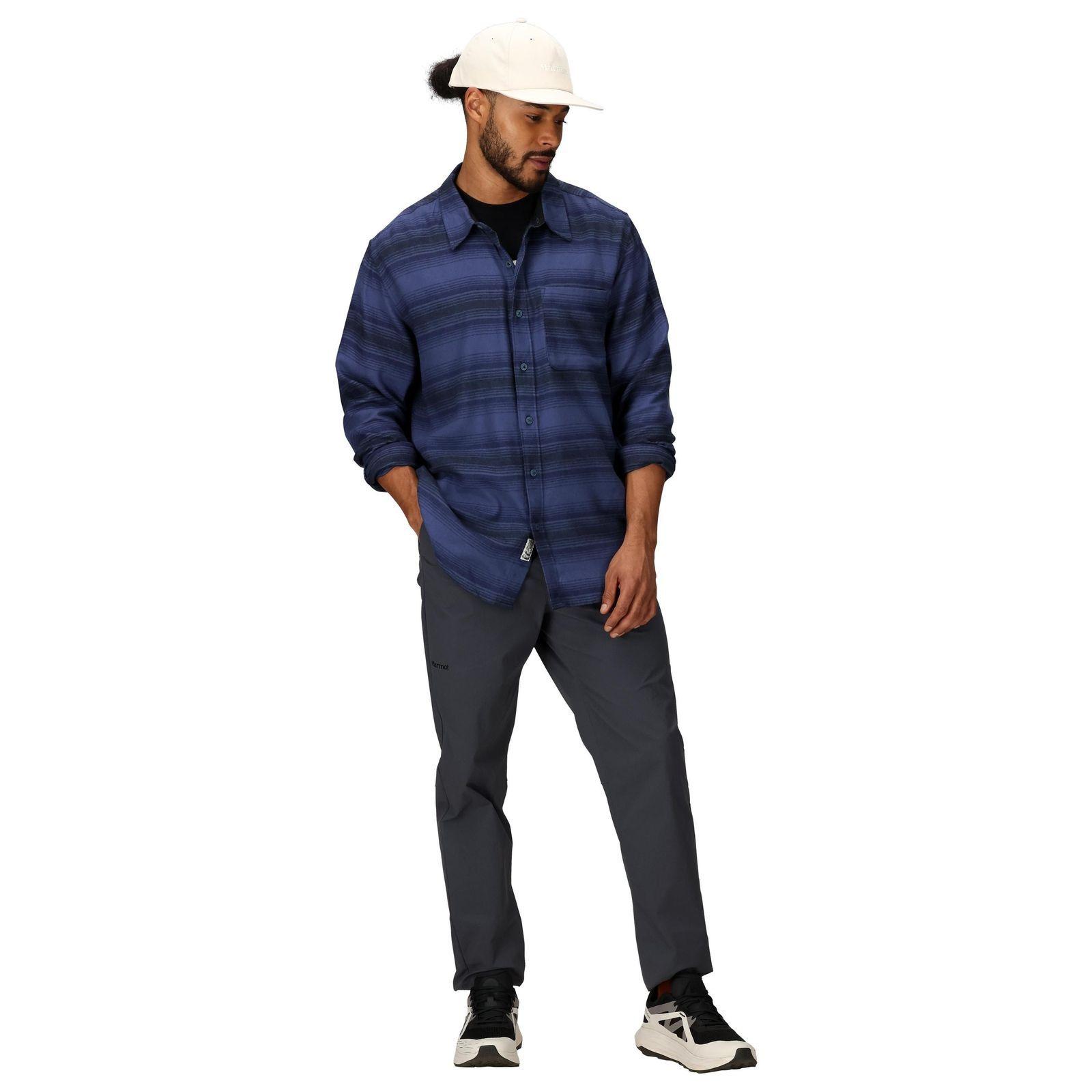Camisa Marmot Hombre Lightweight Flannel Ls Azul-2