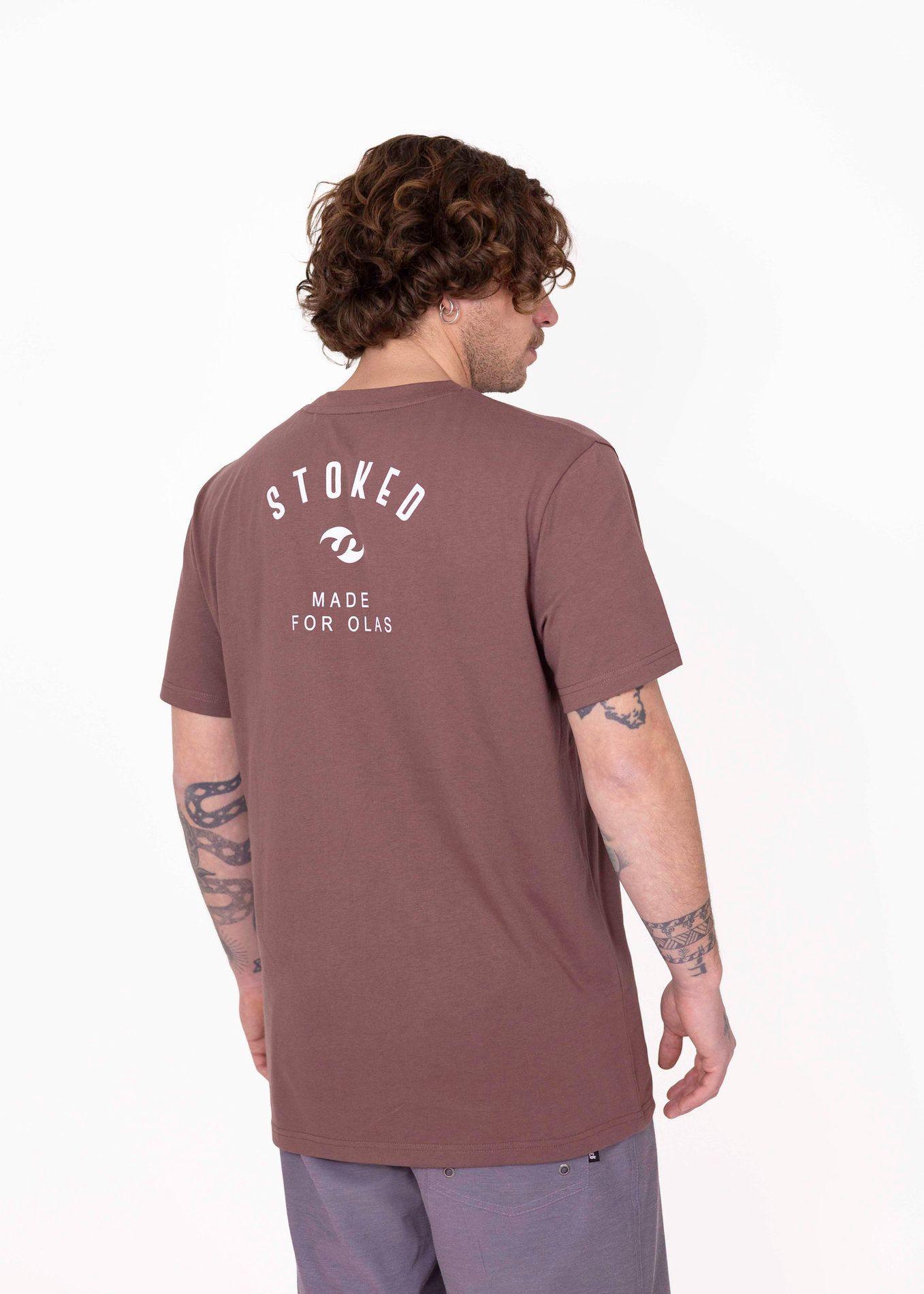 Polera Logo Stoked V26 Hombre Café Oscuro-3