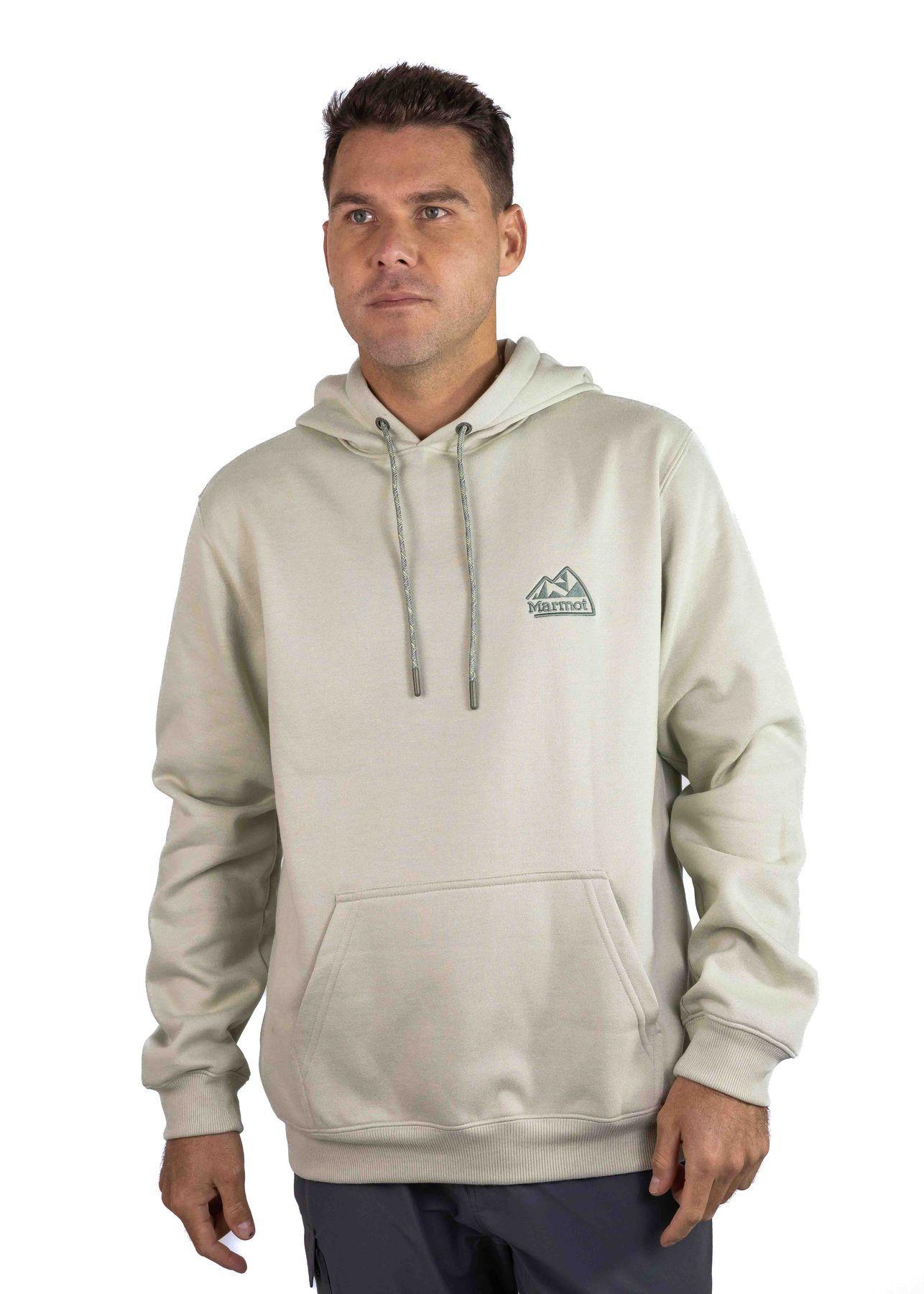 Polerón Marmot Hombre Chest Retro Logo Hoody Gris-0