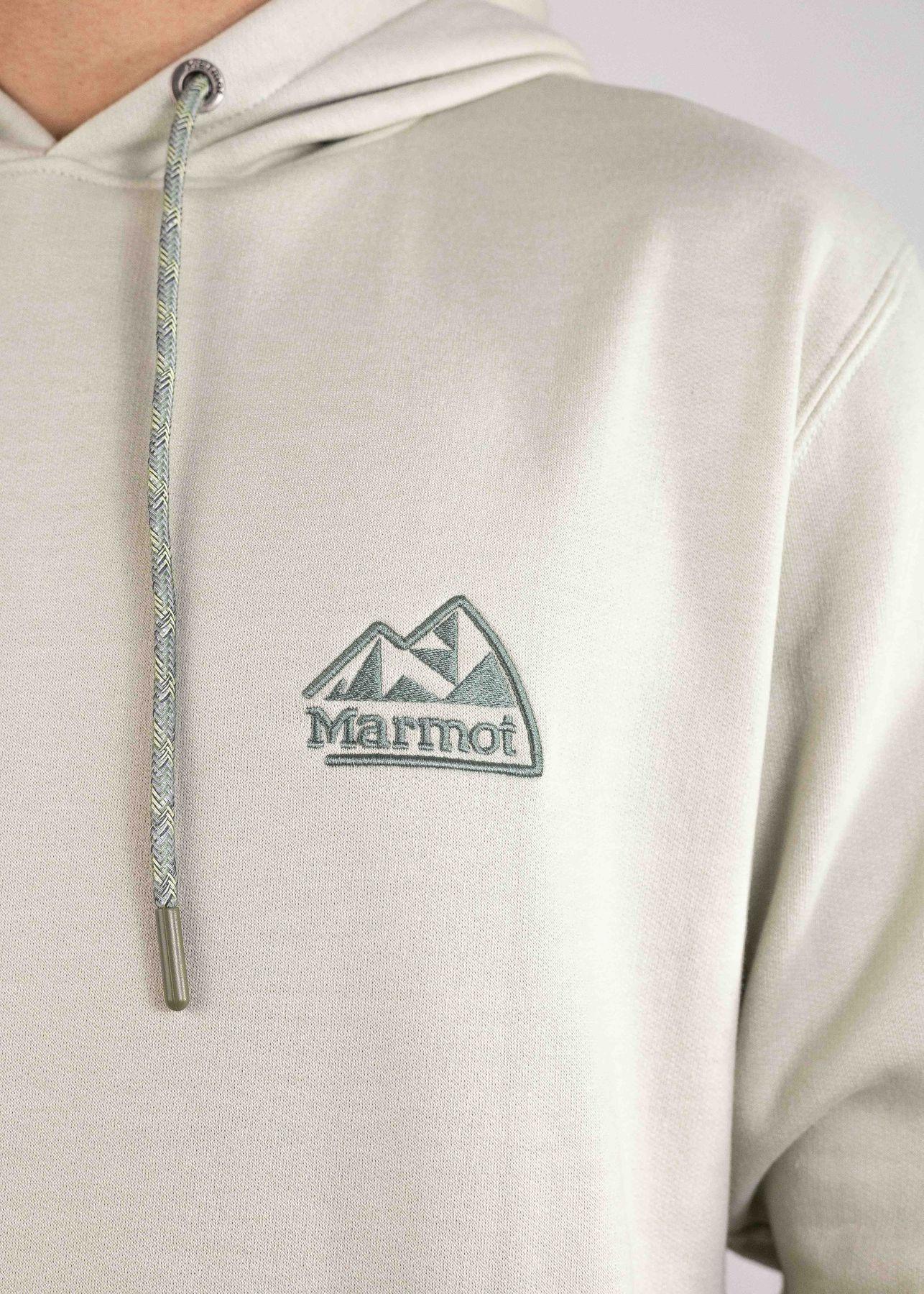 Polerón Marmot Hombre Chest Retro Logo Hoody Gris-4