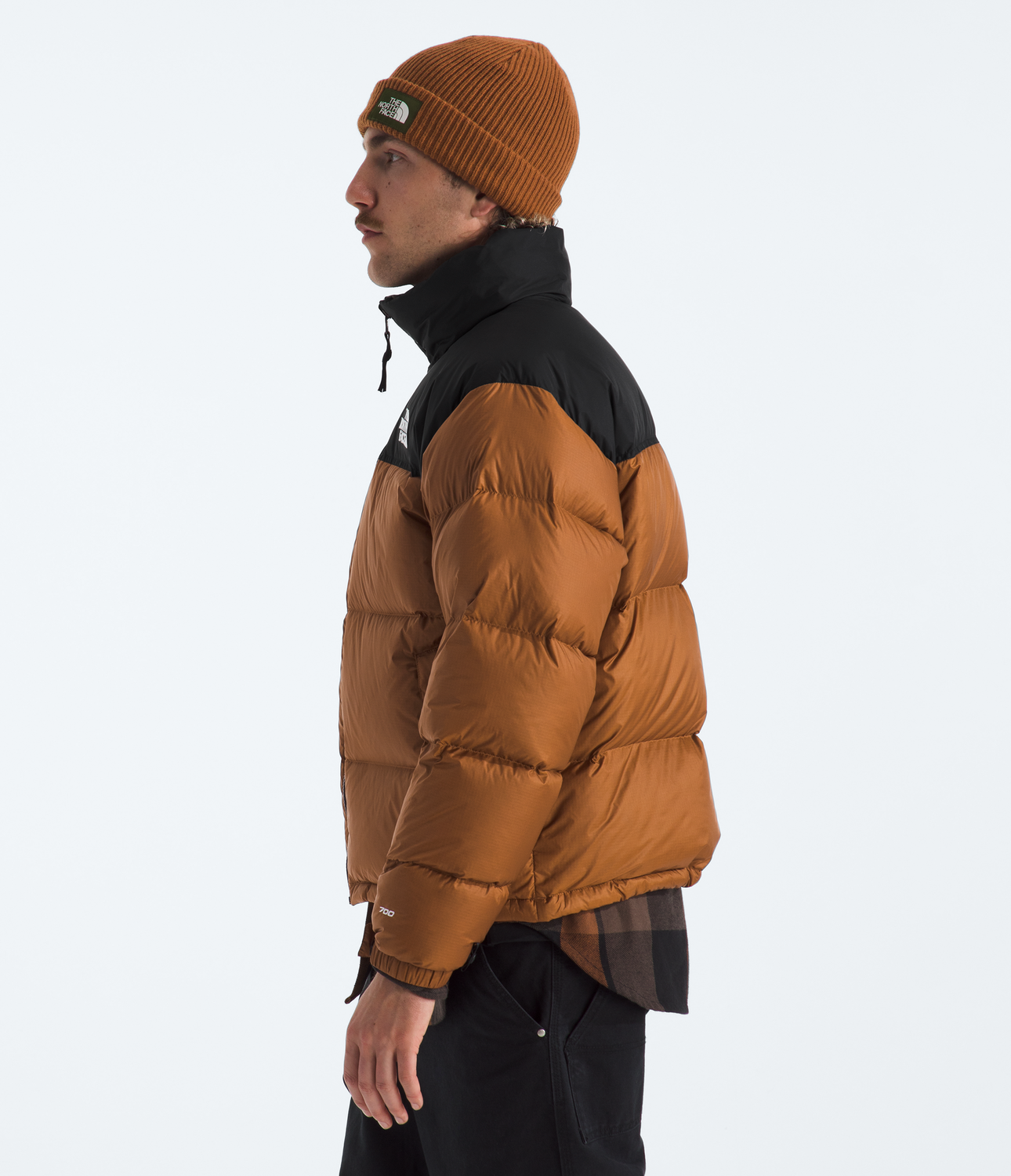 Chaqueta De Pluma 1996 Retro Nuptse Hombre Café-3