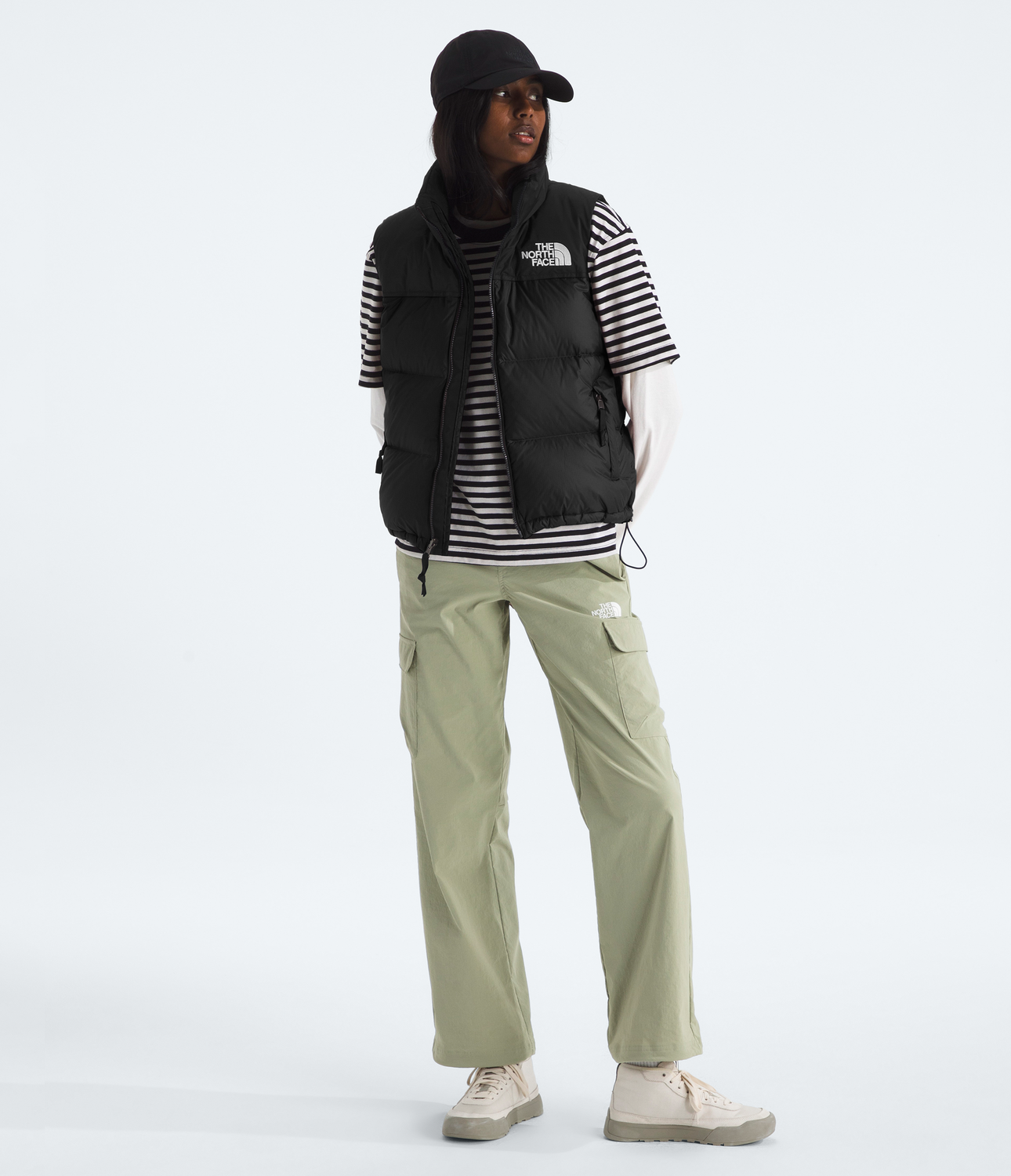 Chaqueta De Pluma 1996 Retro Nuptse Vest Mujer Negro-2