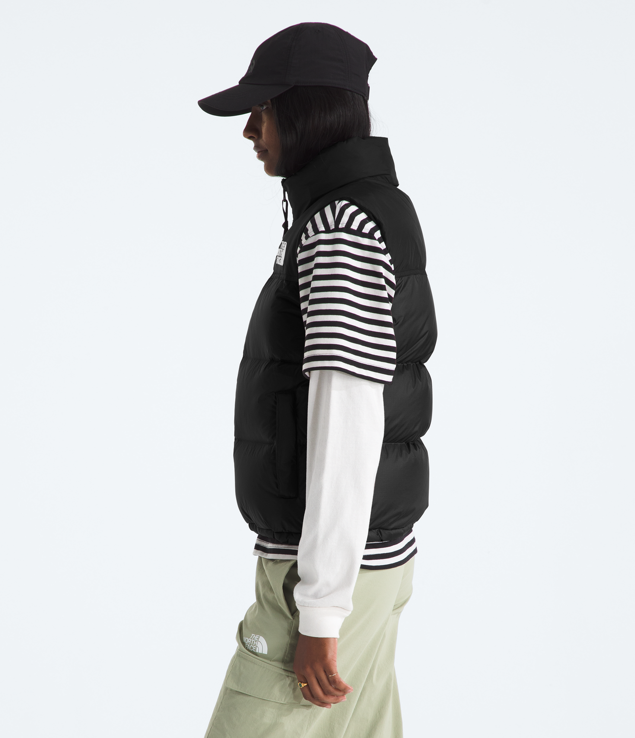 Chaqueta De Pluma 1996 Retro Nuptse Vest Mujer Negro-4