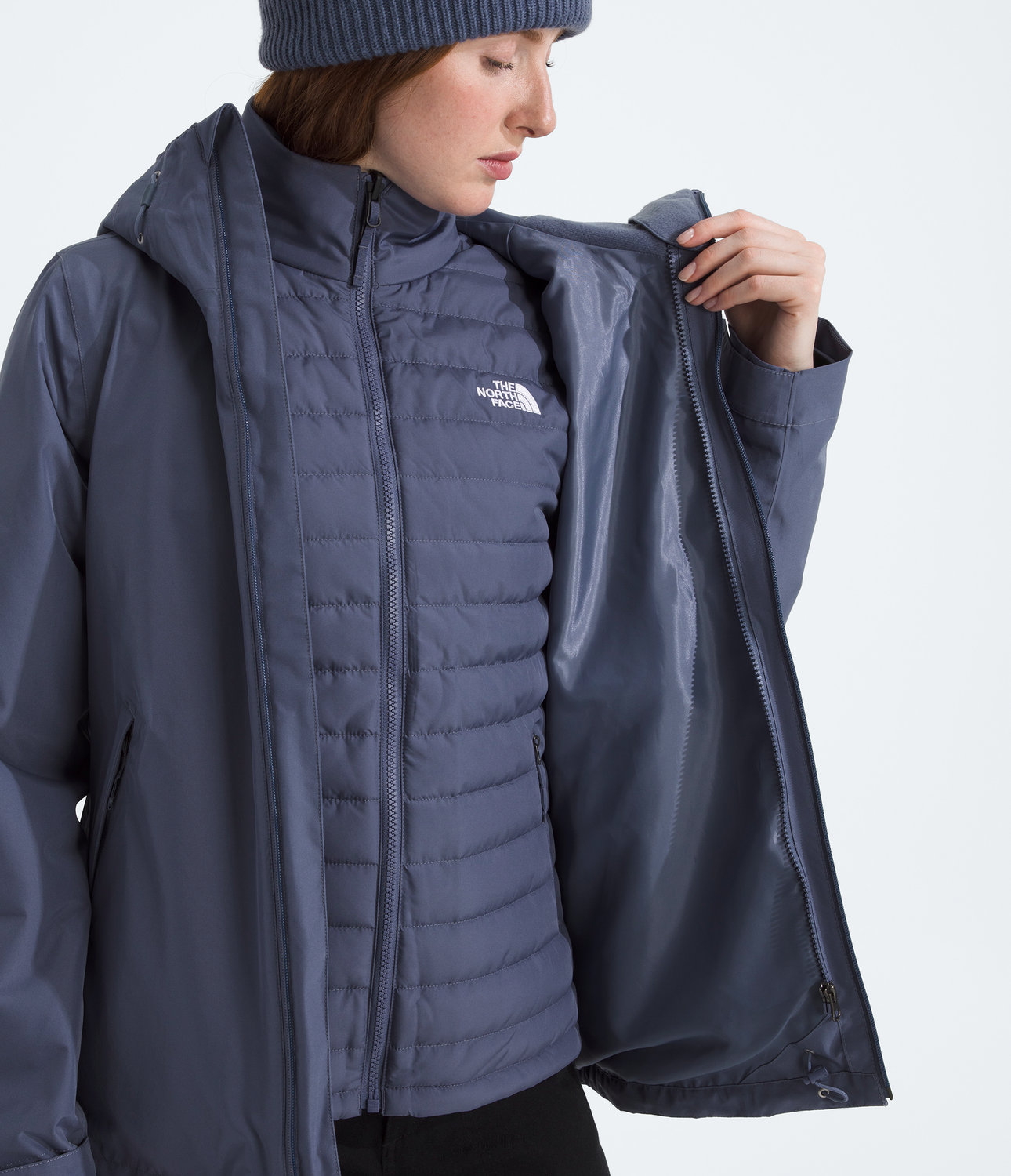 Chaqueta Carto Mono Triclimate Hooded Jacket Mujer Celeste-5