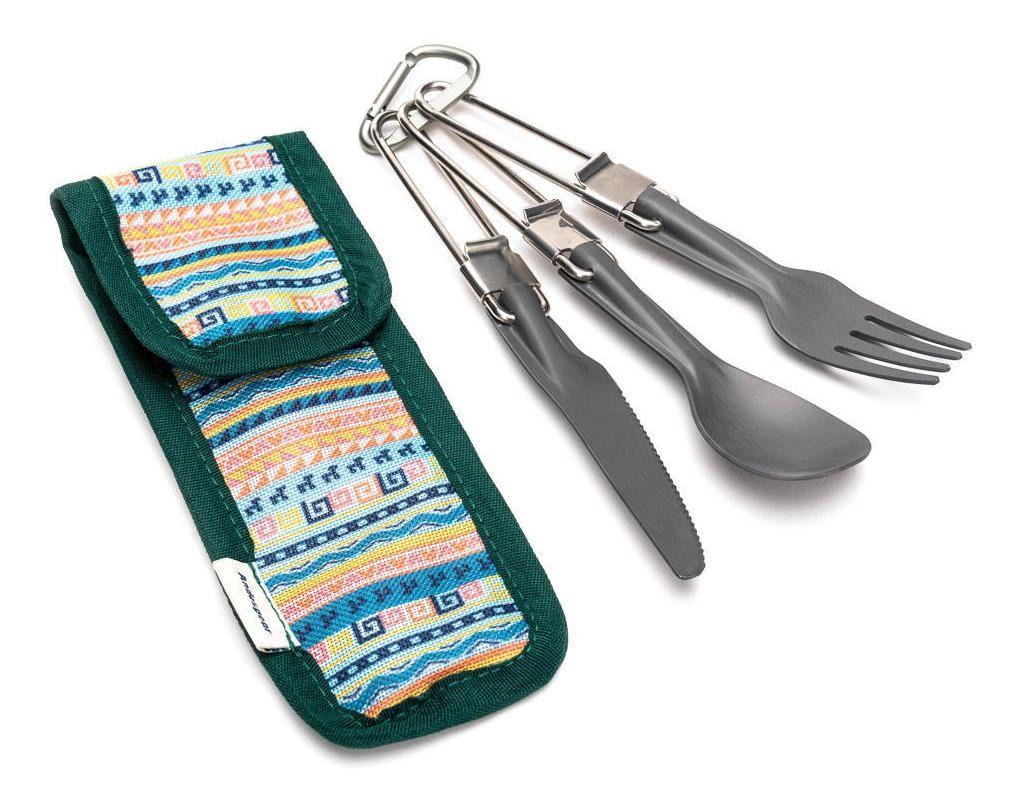 Set Andesgear Unisex Cubiertos Camping Gris-3