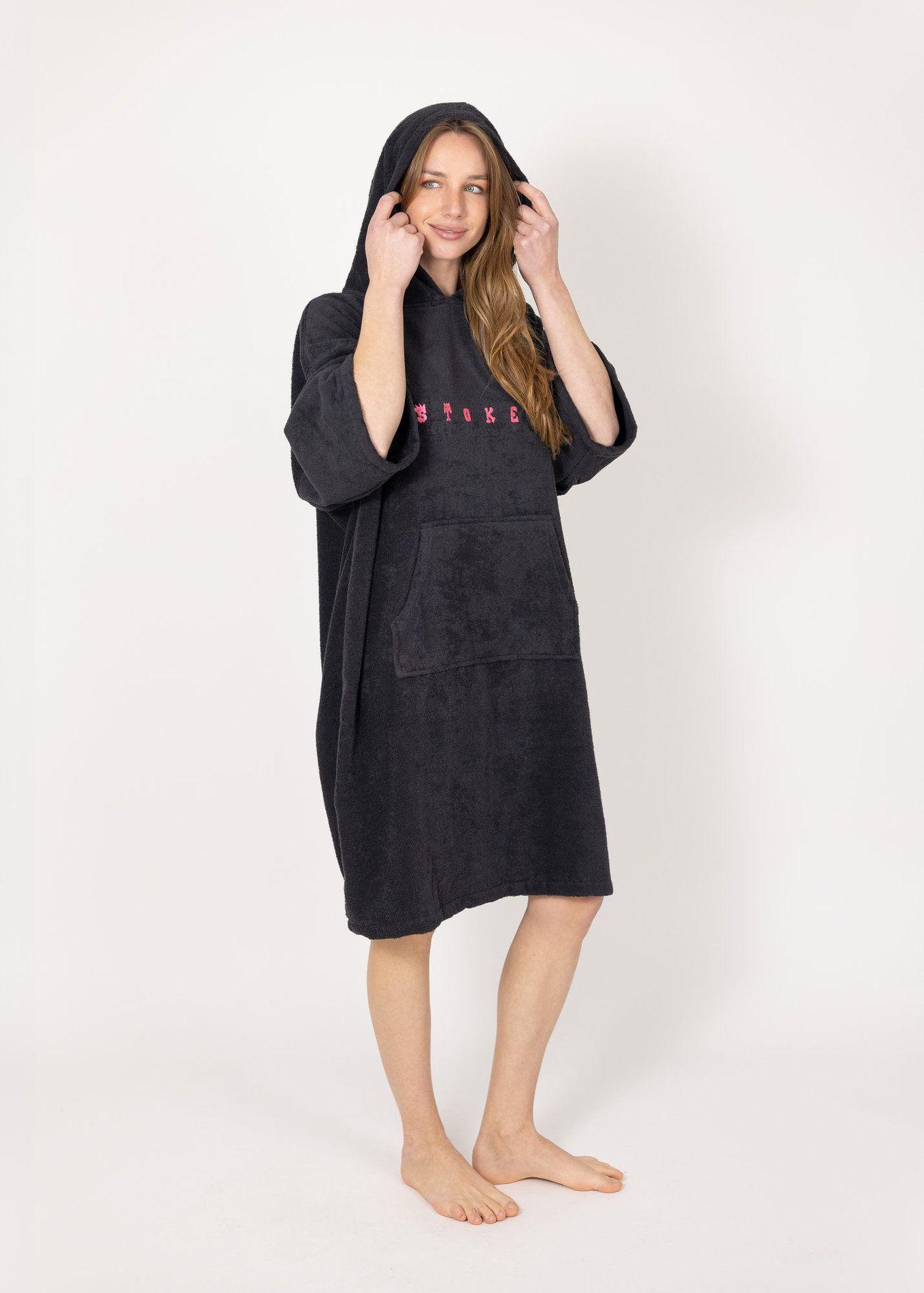 Poncho Stoked V26 Mujer Negro-2