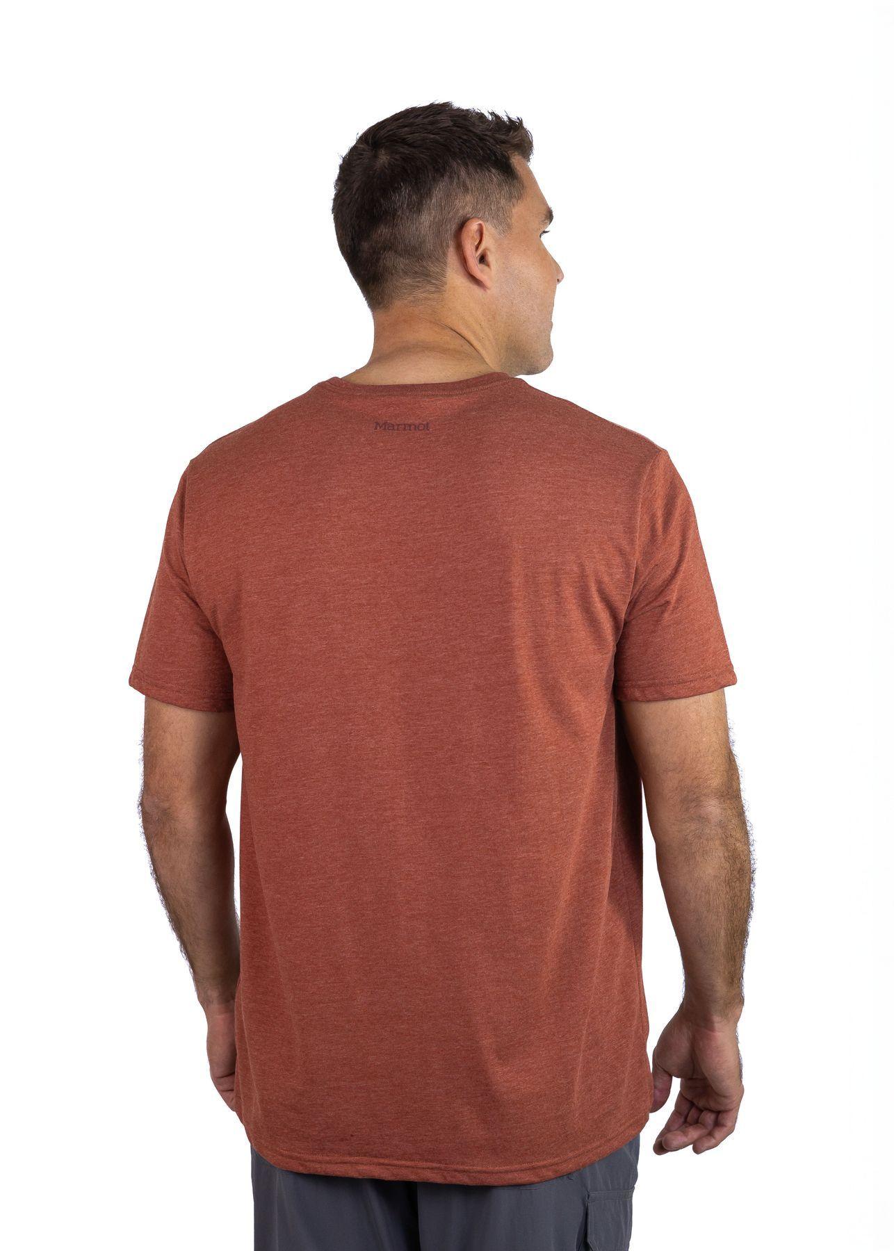 Polera Marmot Hombre Chest Vintage Label Tee Naranjo-2