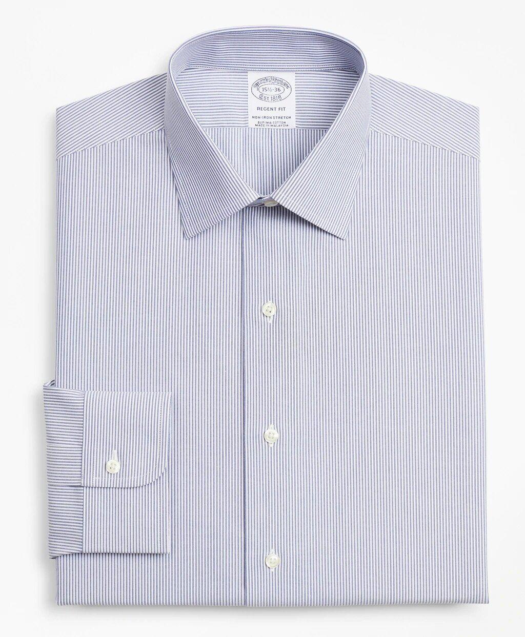 Camisa Milano Fit Non-Iron Poplin Azul-3