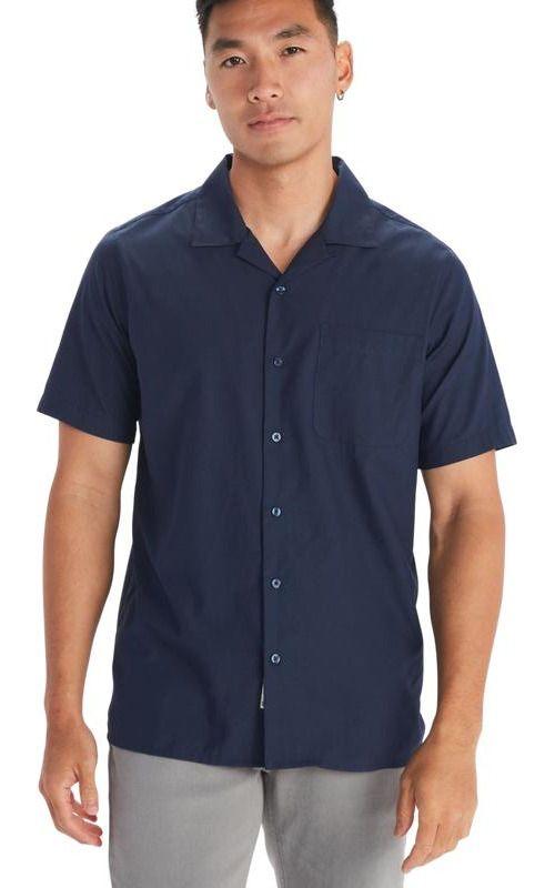 Camisa Marmot Hombre Muir Camp Ss Azul Marino Azul Marino-0