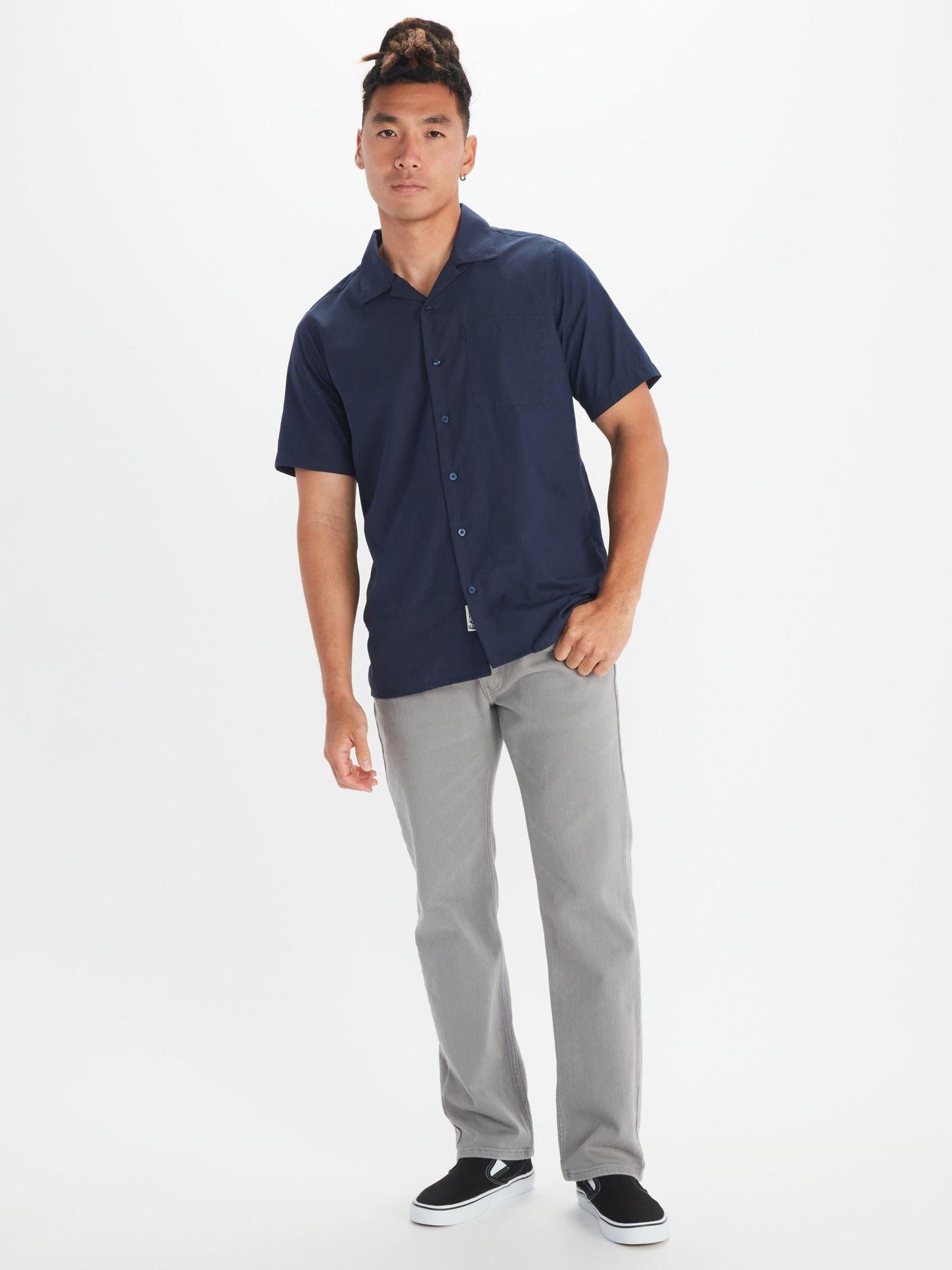 Camisa Marmot Hombre Muir Camp Ss Azul Marino Azul Marino-2