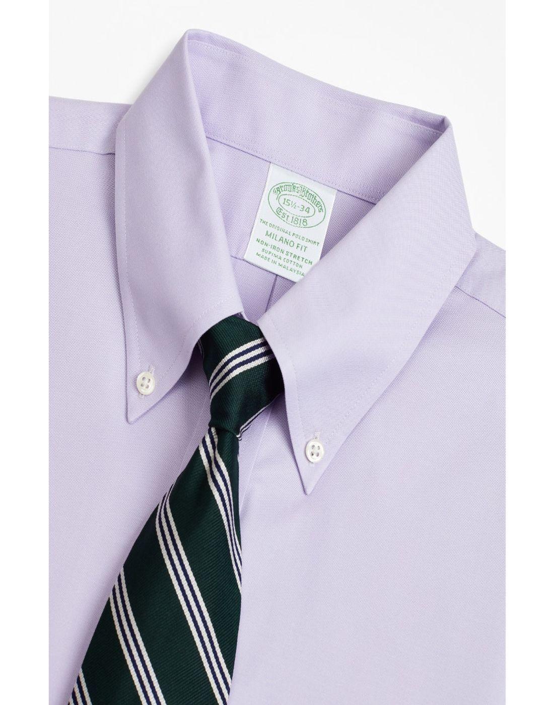 Camisa Brooks Brothers Hombre Ds Og Ni Sppt Pbd Mil Morado-1