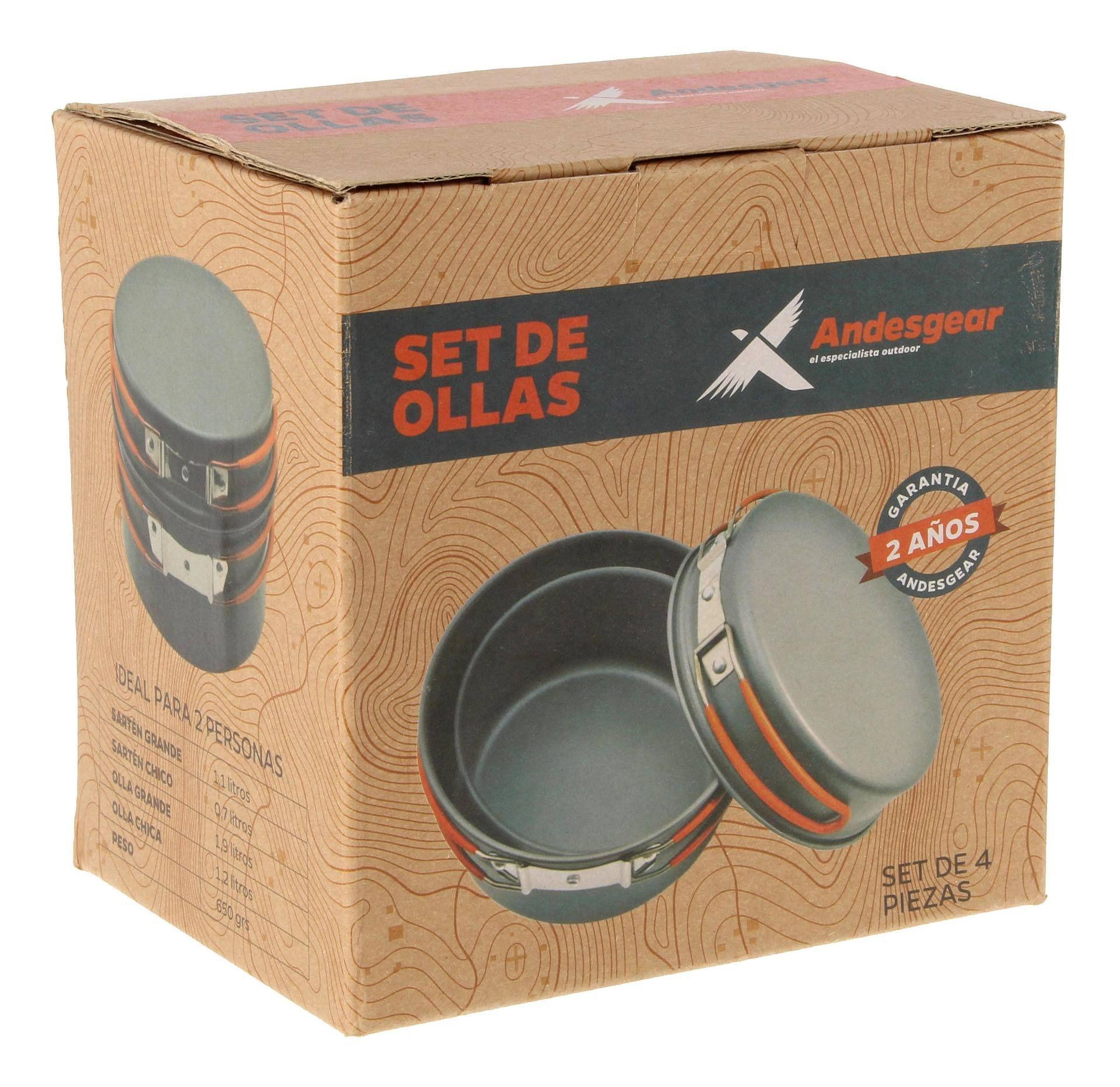 Set Andesgear Hombre De Ollas Gris-3