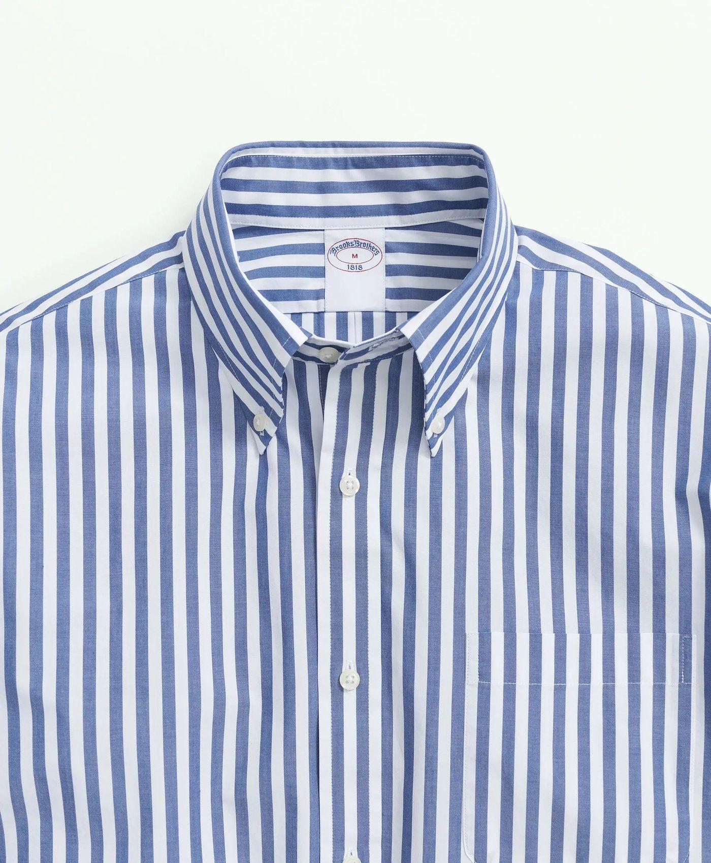 Camisa Brooks Brothers Hombre Spt Fdy Butcher Stripe Azul-1