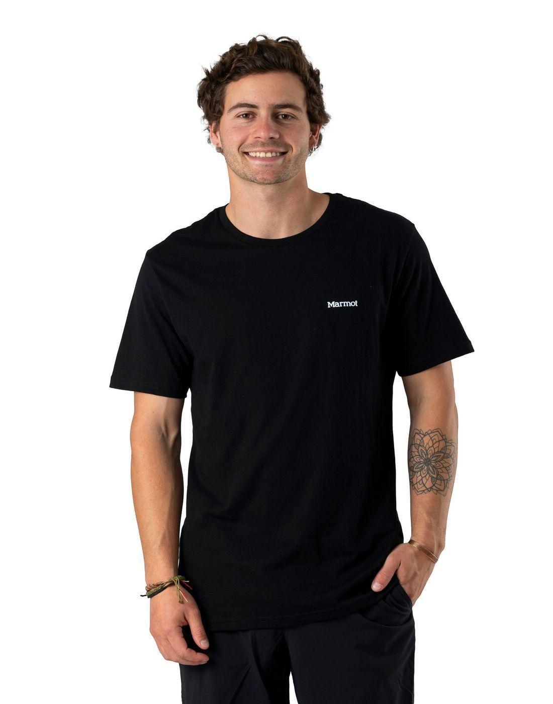 Polera Marmot Hombre Chest Logo Tee Negro-0