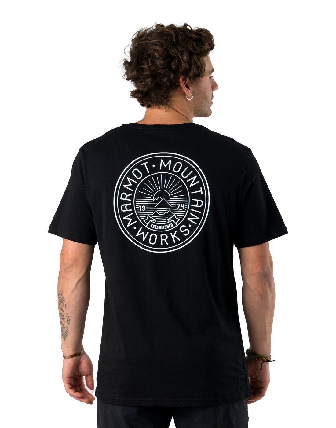 Polera Marmot Hombre Chest Logo Tee Negro-1