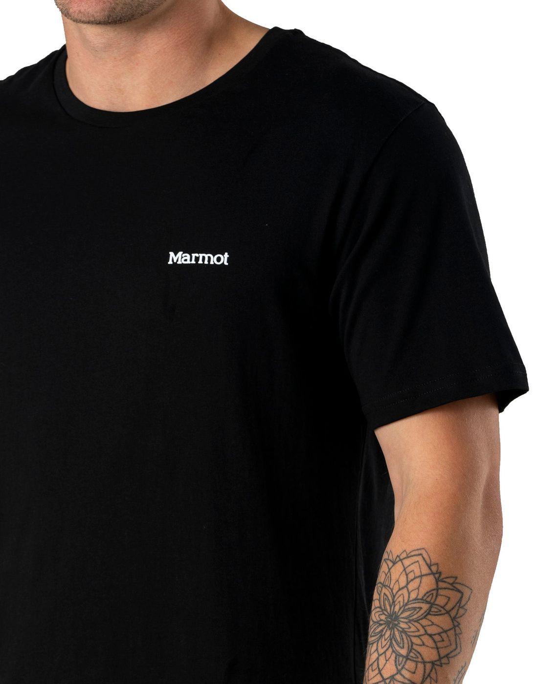 Polera Marmot Hombre Chest Logo Tee Negro-3