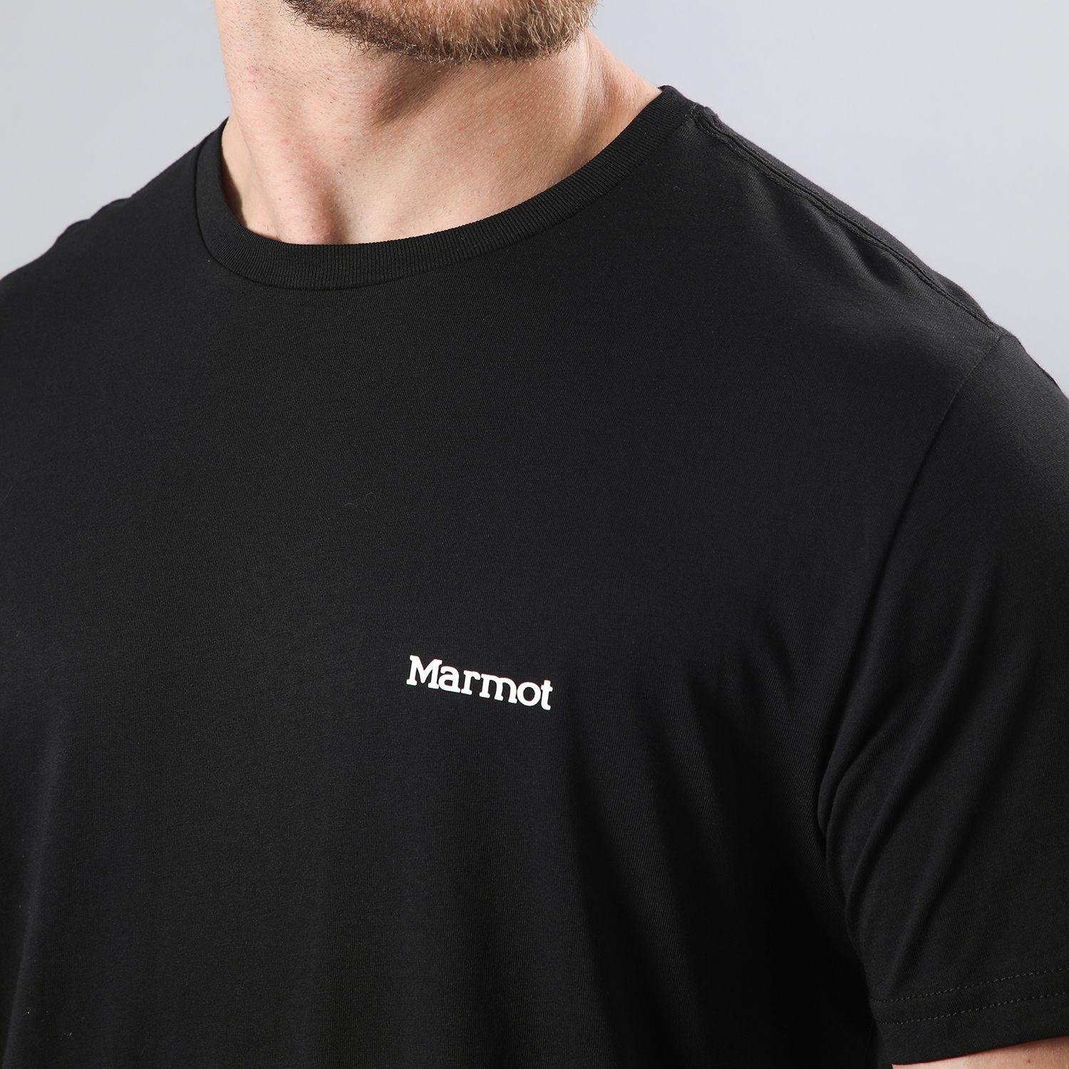 Polera Marmot Hombre Chest Logo Tee Negro-5