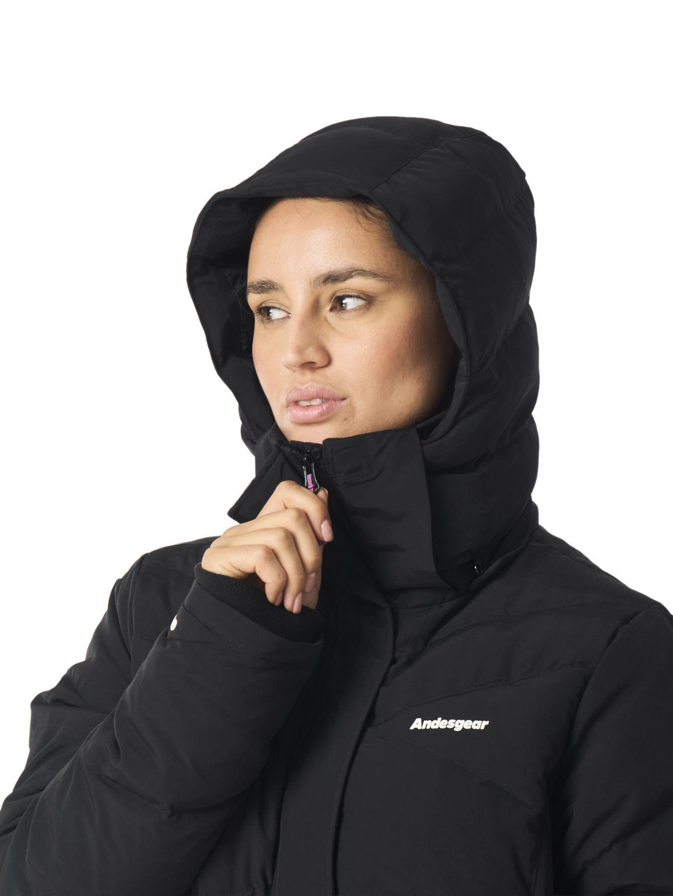 Chaquetas Andesgear Mujer Petrohué Down Negro-6