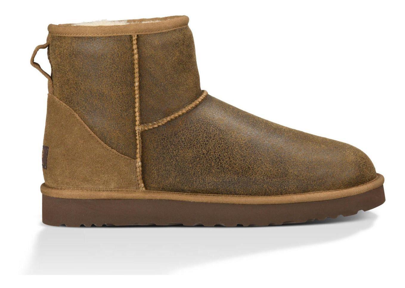 Bota UGG Hombre Classic Mini Bomber Café-0