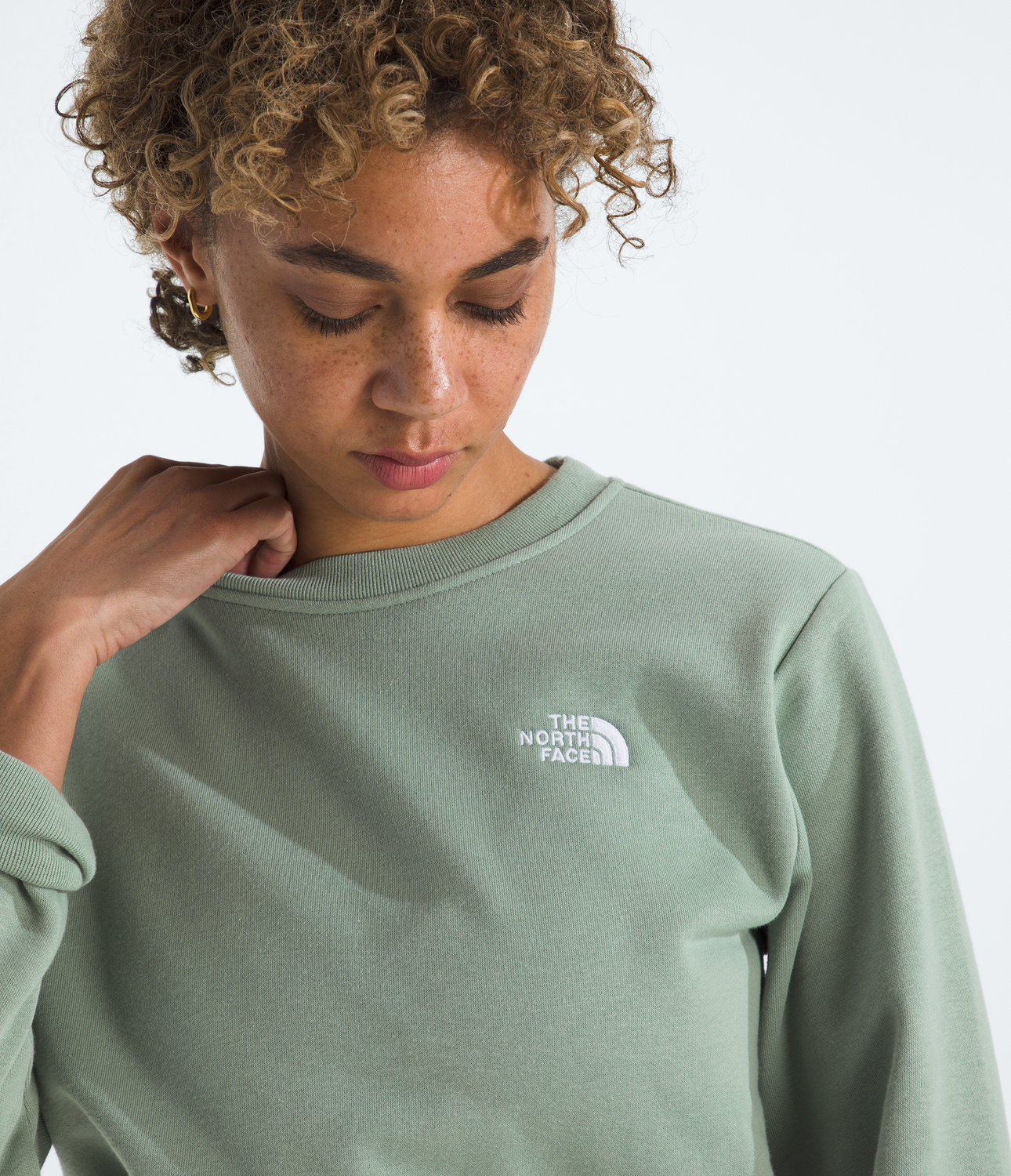Poleron Evo Simple Dome Crew Mujer Verde Claro-2