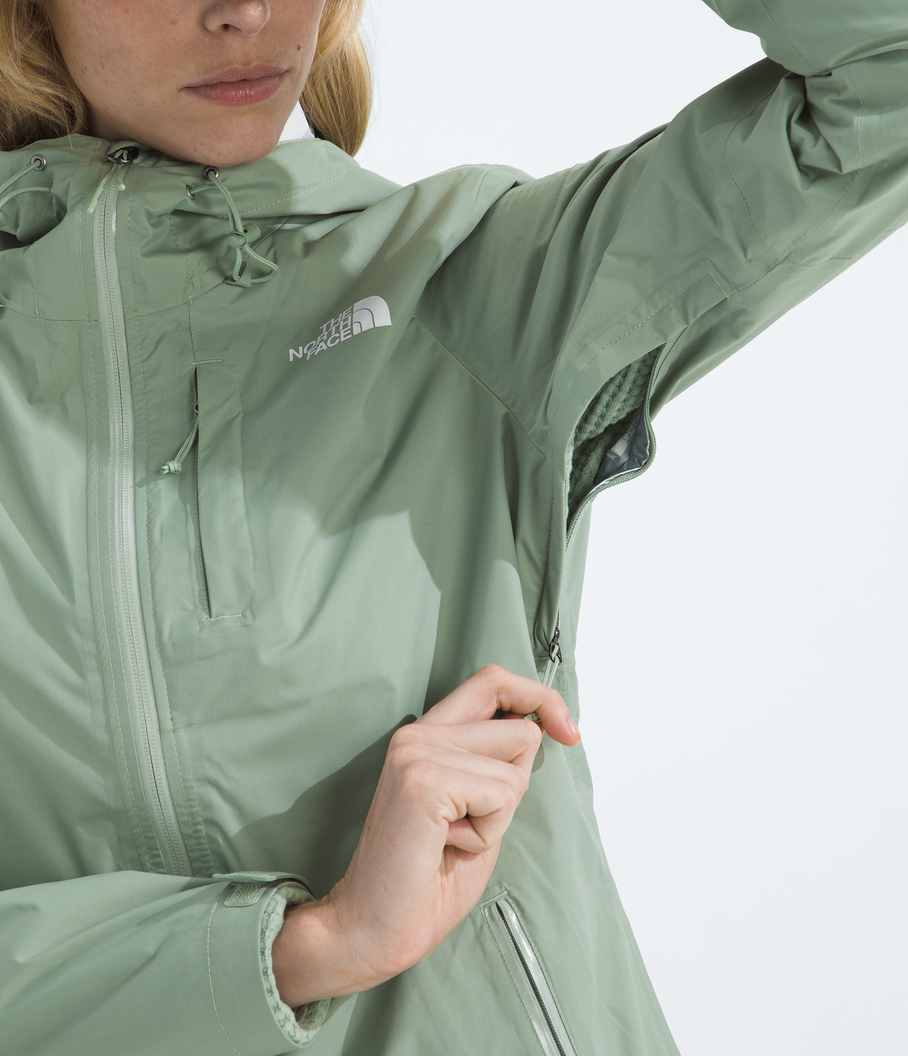 Chaqueta Impermeable Alta Vista Mujer Verde Claro-6