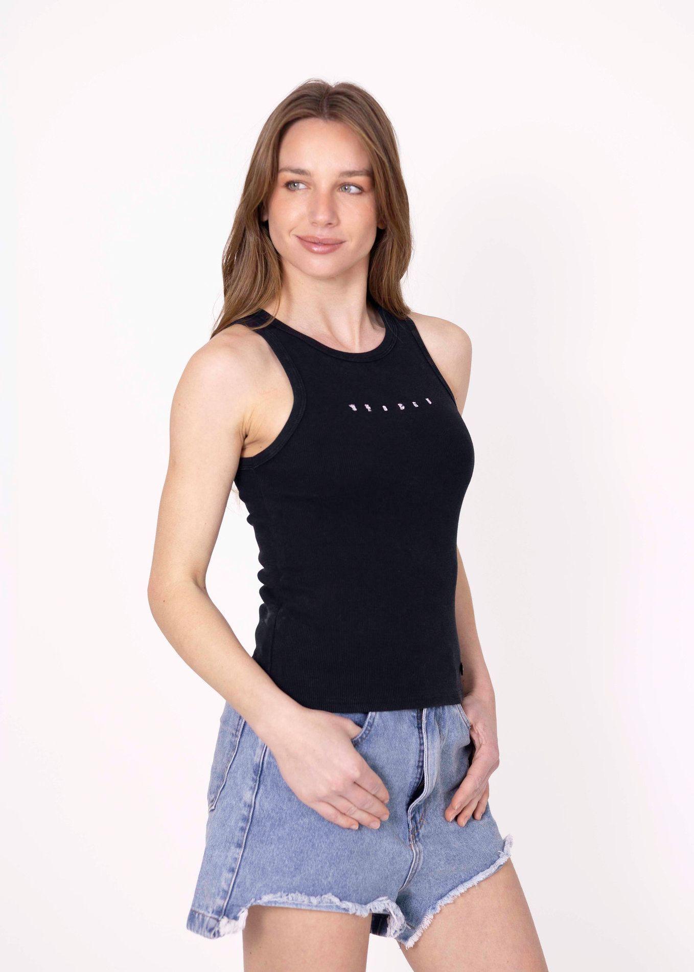 Polera Lip Stoked V26 Mujer Negro-2