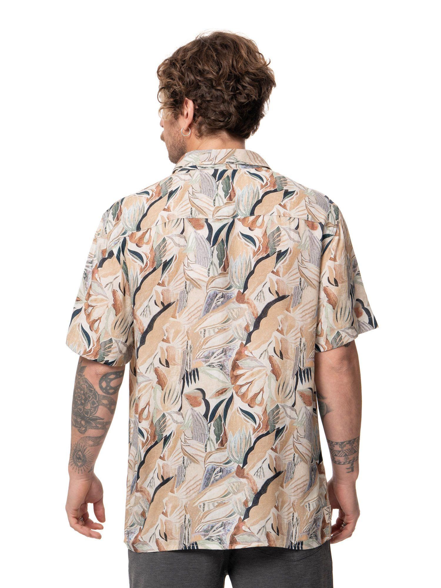 Camisa Stoked Hombre Hooks Crema-2
