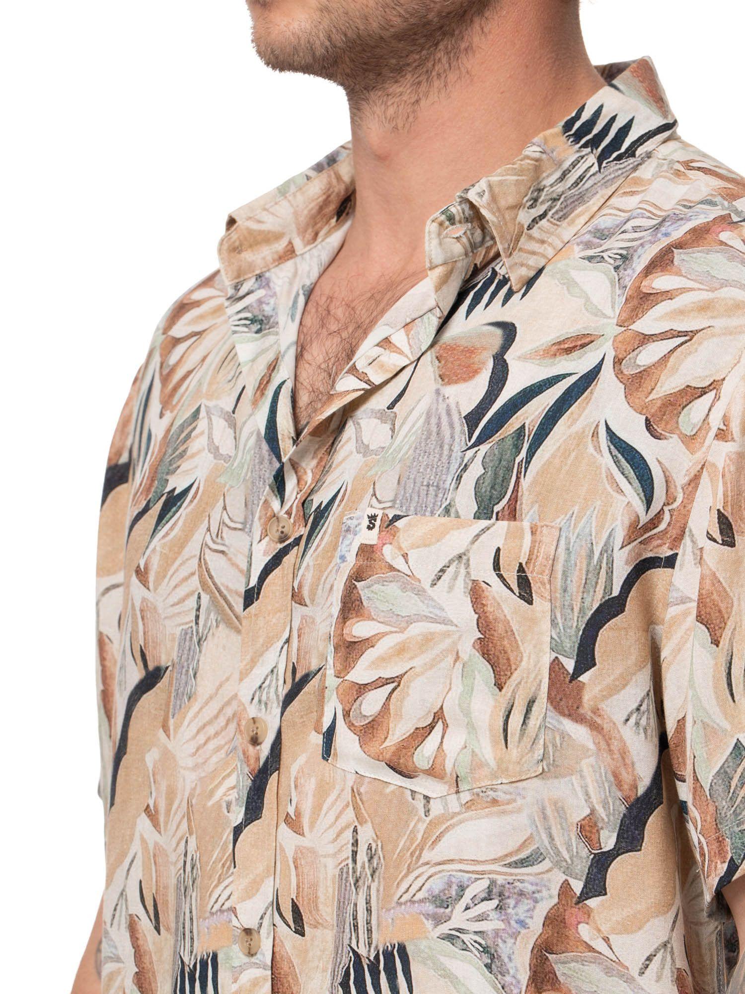 Camisa Stoked Hombre Hooks Crema-3