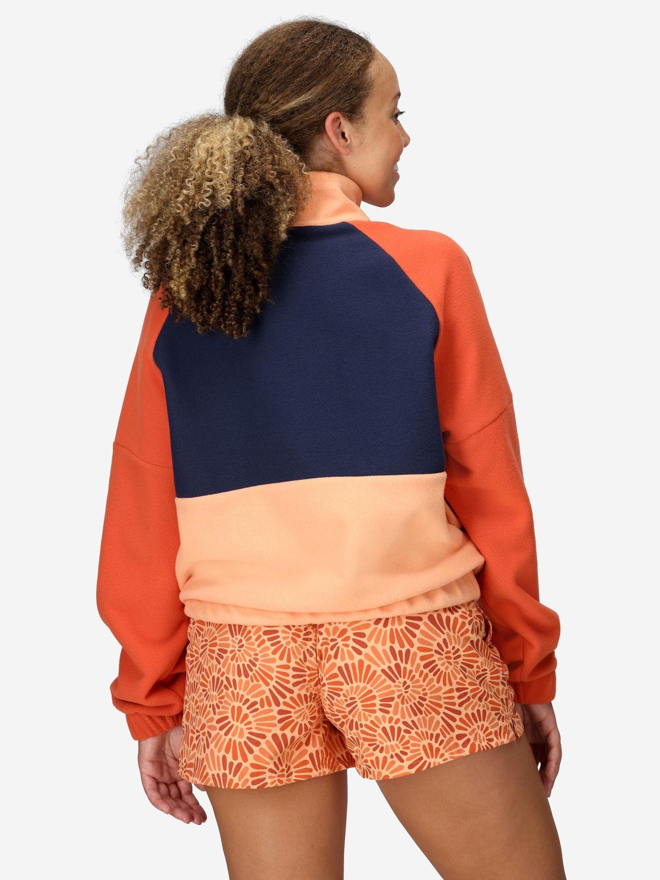 Polar Marmot Mujer Retro Rocklin Half Zip Naranjo-1