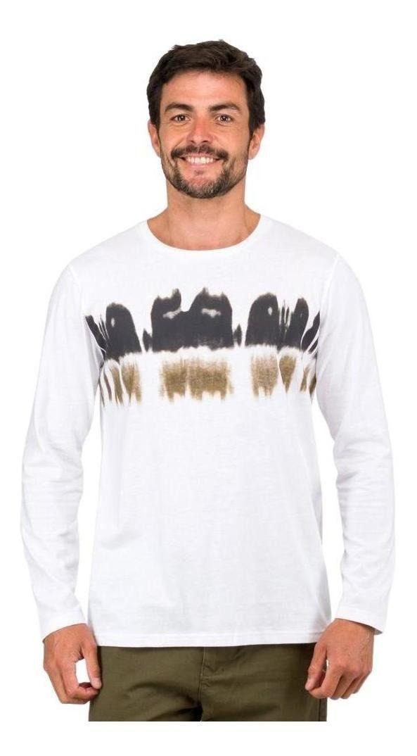 Polera Kivül Hombre Reciclada Brus Ml Blanco-0