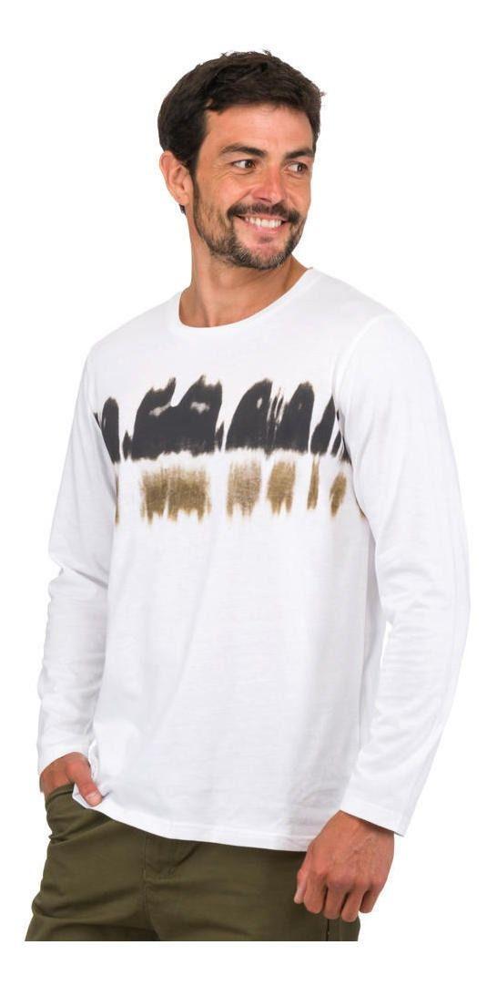 Polera Kivül Hombre Reciclada Brus Ml Blanco-1