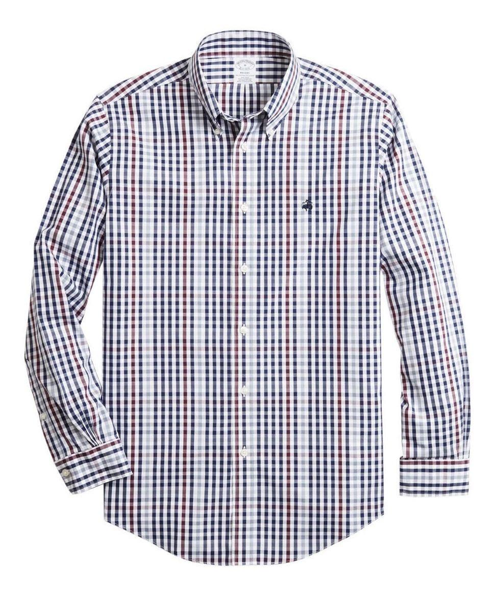 Camisa Brooks Brothers Hombre Non-iron BB42 Azul-0
